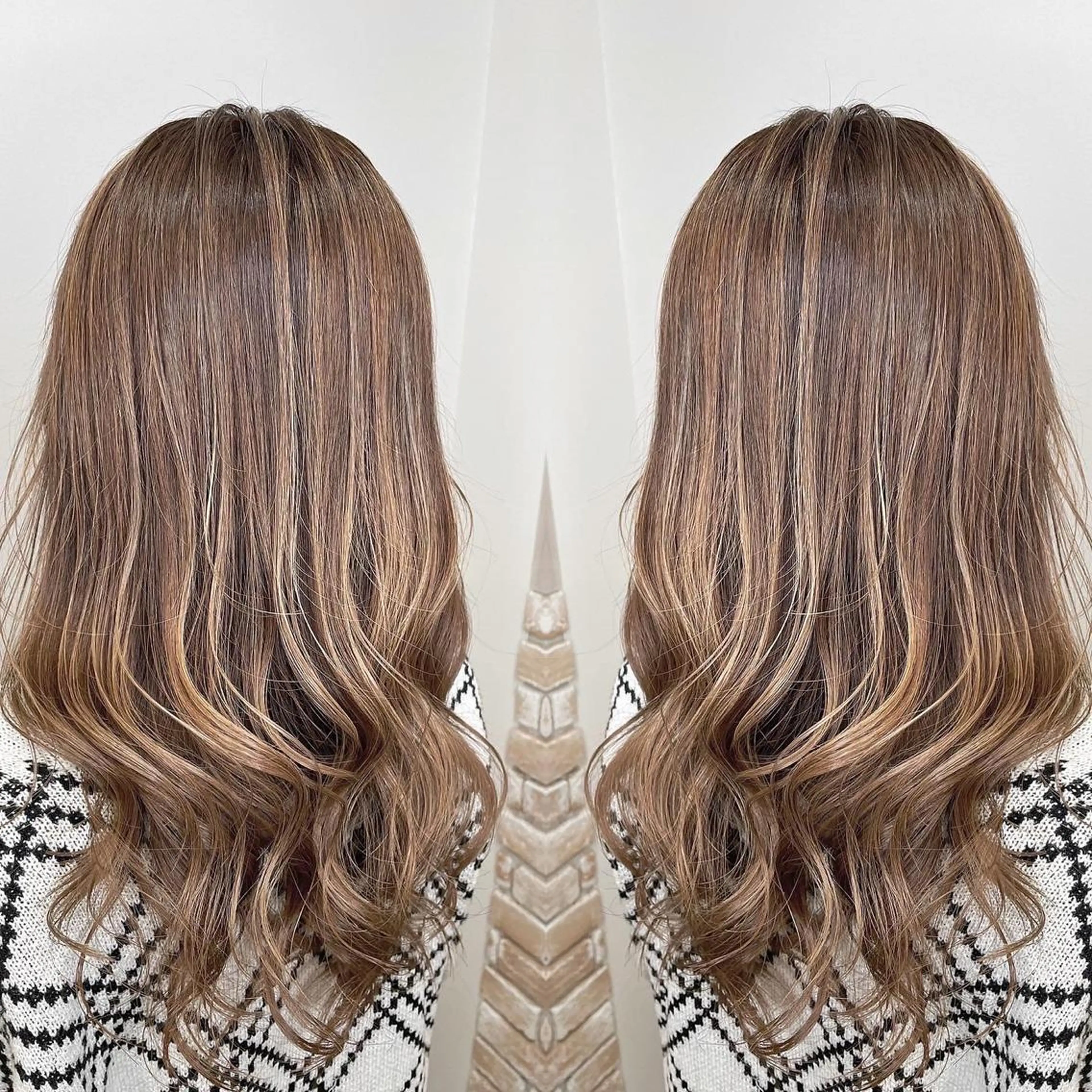 セミロング カラー アッシュ 透明感カラー ハイライトカラー 外国人風カラー ハイライト ヘアカラー トリートメント 河合秀明/ショート /ボブ/レイヤーのヘアスタイル