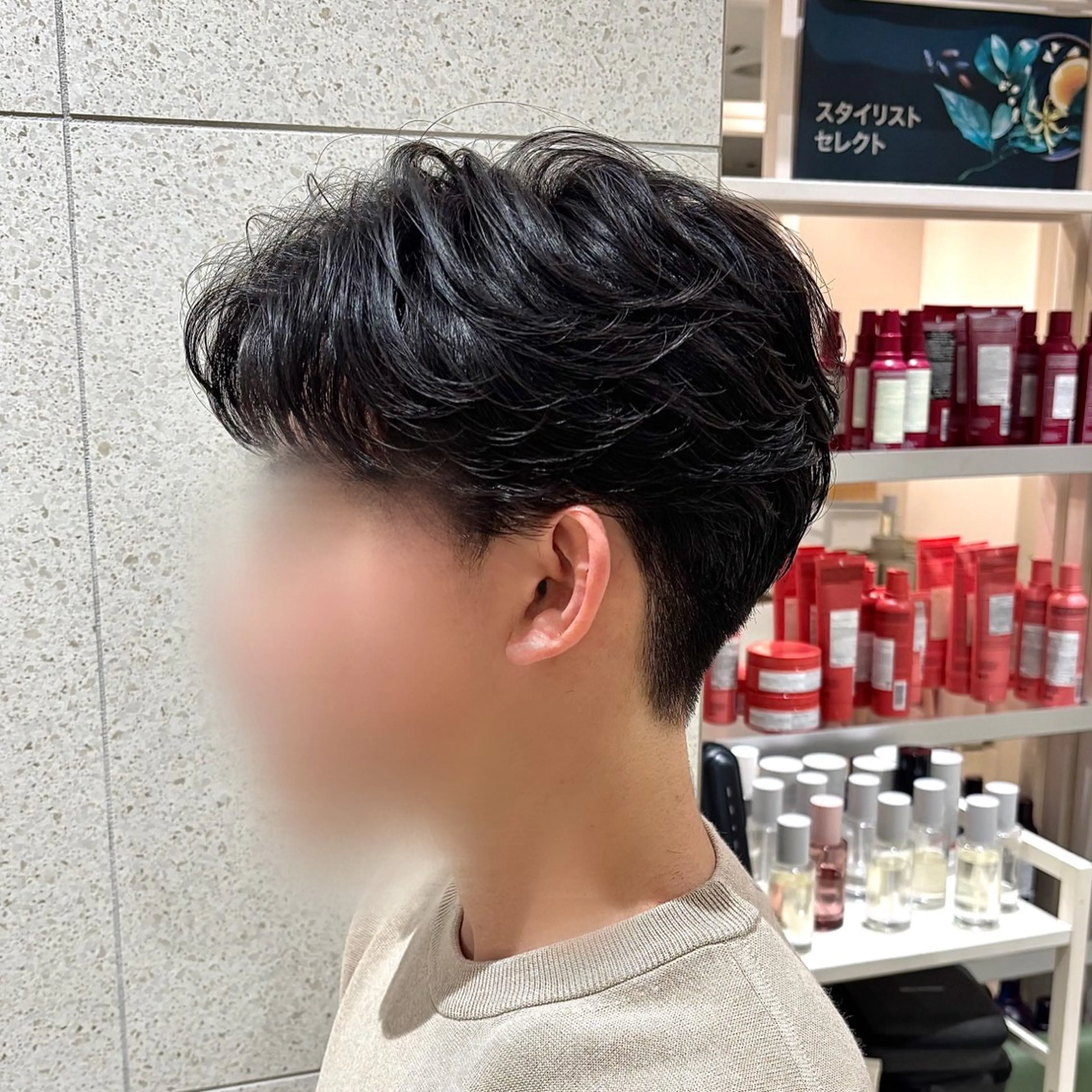 パーマ メンズ フェザーパーマ メンズパーマ 岩澤 帆空斗のヘアスタイル