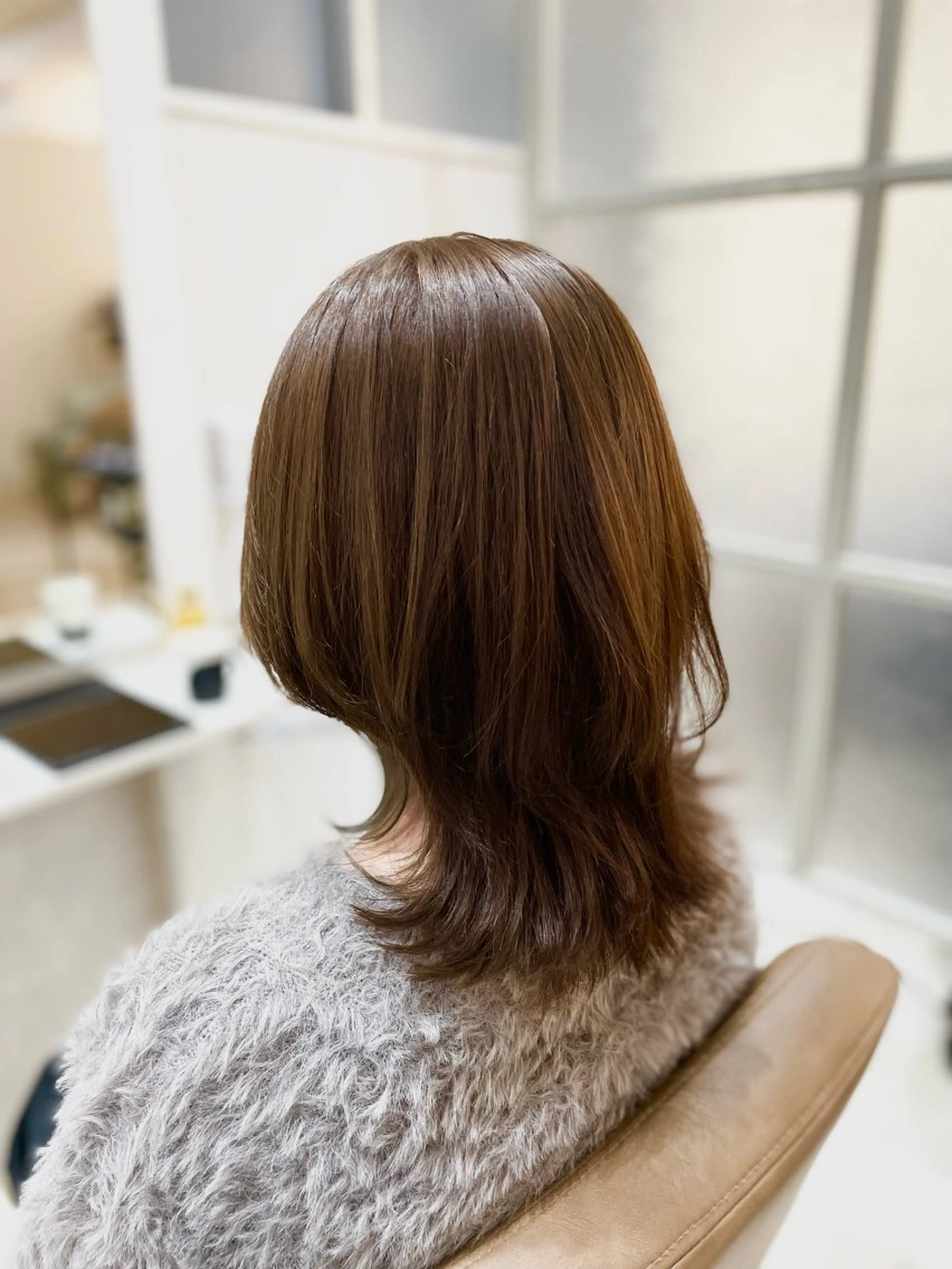 ミディアム カット ヘアカラー 透明感🫧ナチュラル 🍀りんたろうのヘアスタイル