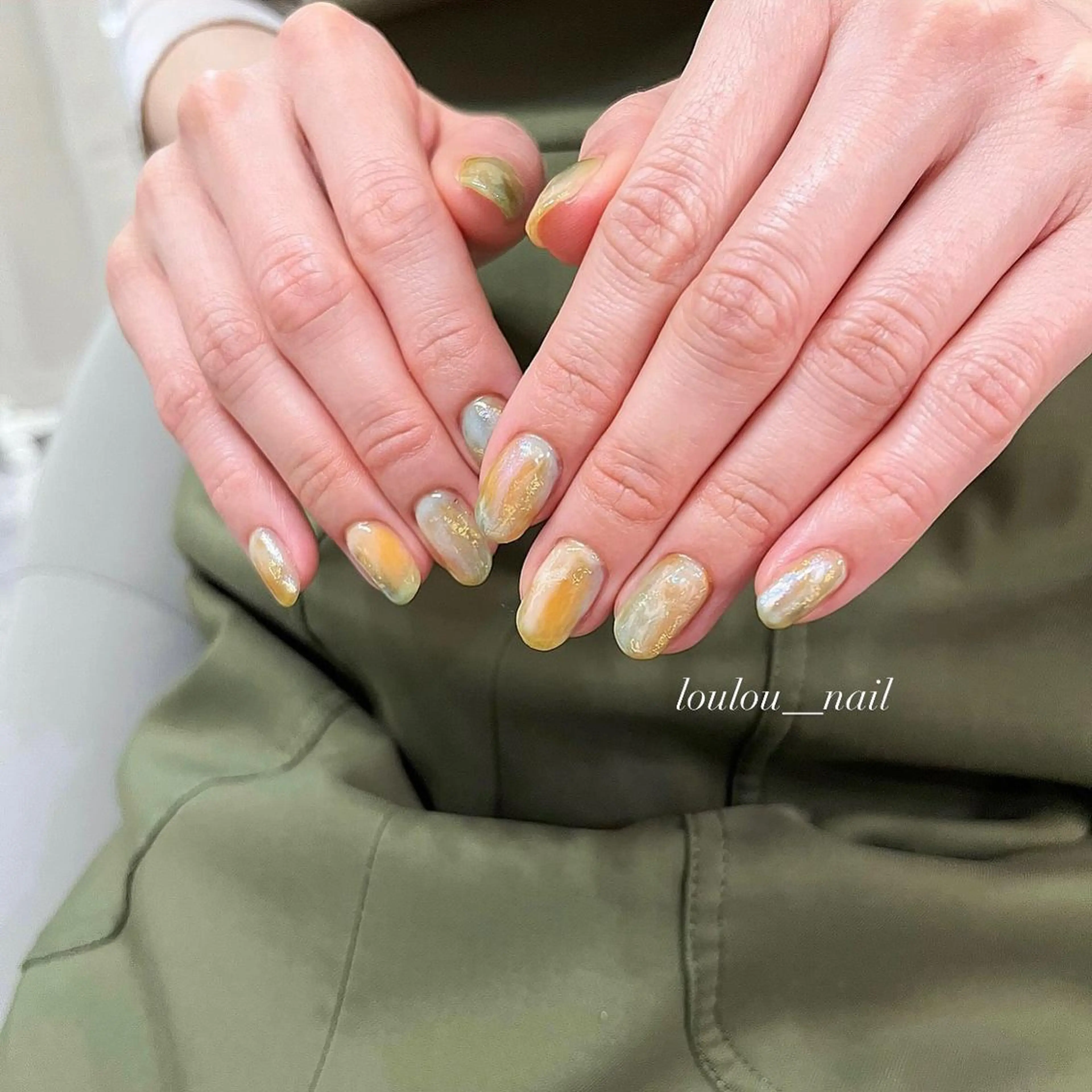 ネイル ジェルネイル ハードジェル キラキラネイル ストーンネイル ブライダルネイル loulou _nail所属・葛西 知佳のネイルデザイン