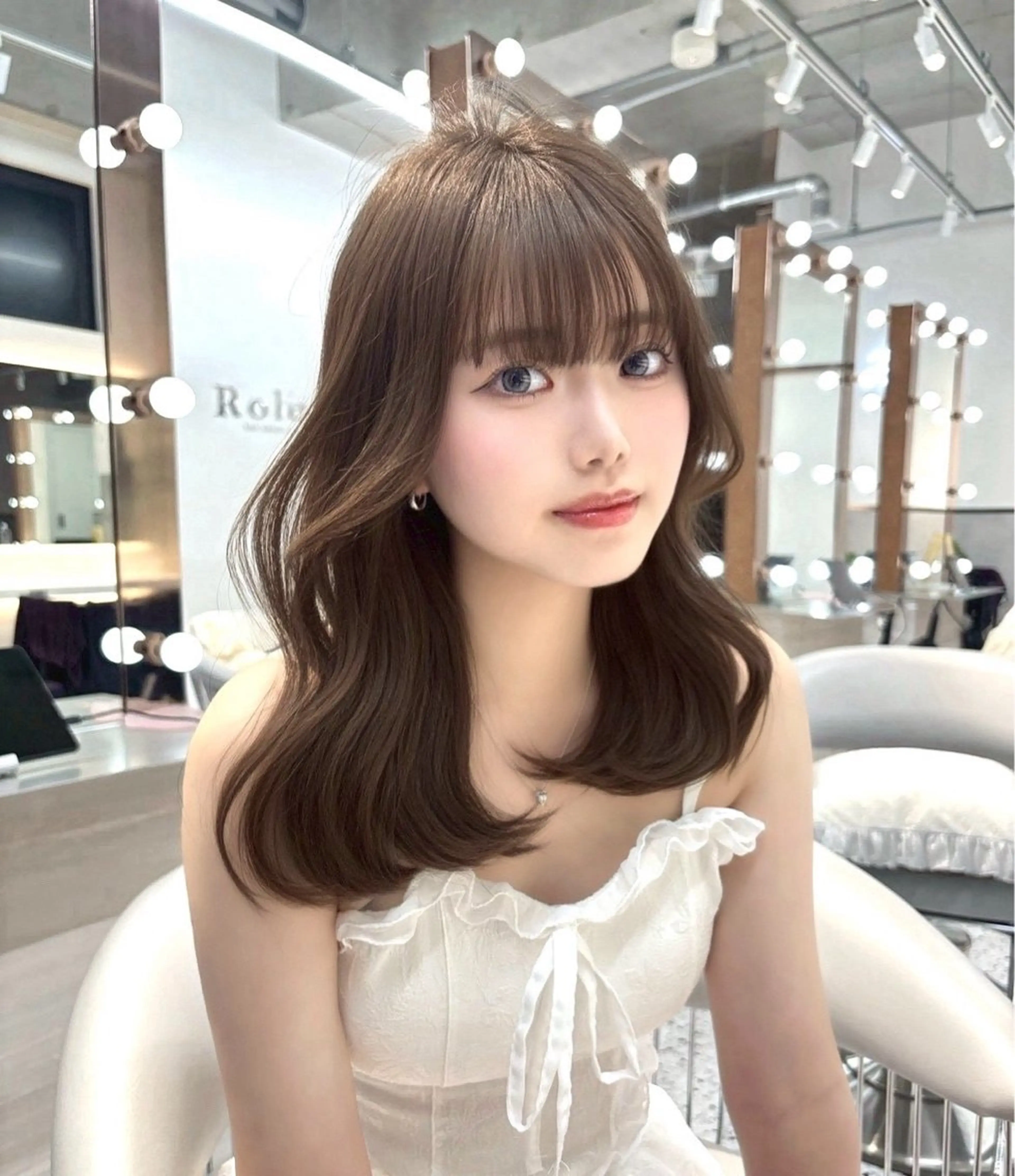 セミロング 顔周りカット 髪質改善 レイヤーカット ヘアカラー 🎀透明感カラー shizuka🎀のヘアスタイル