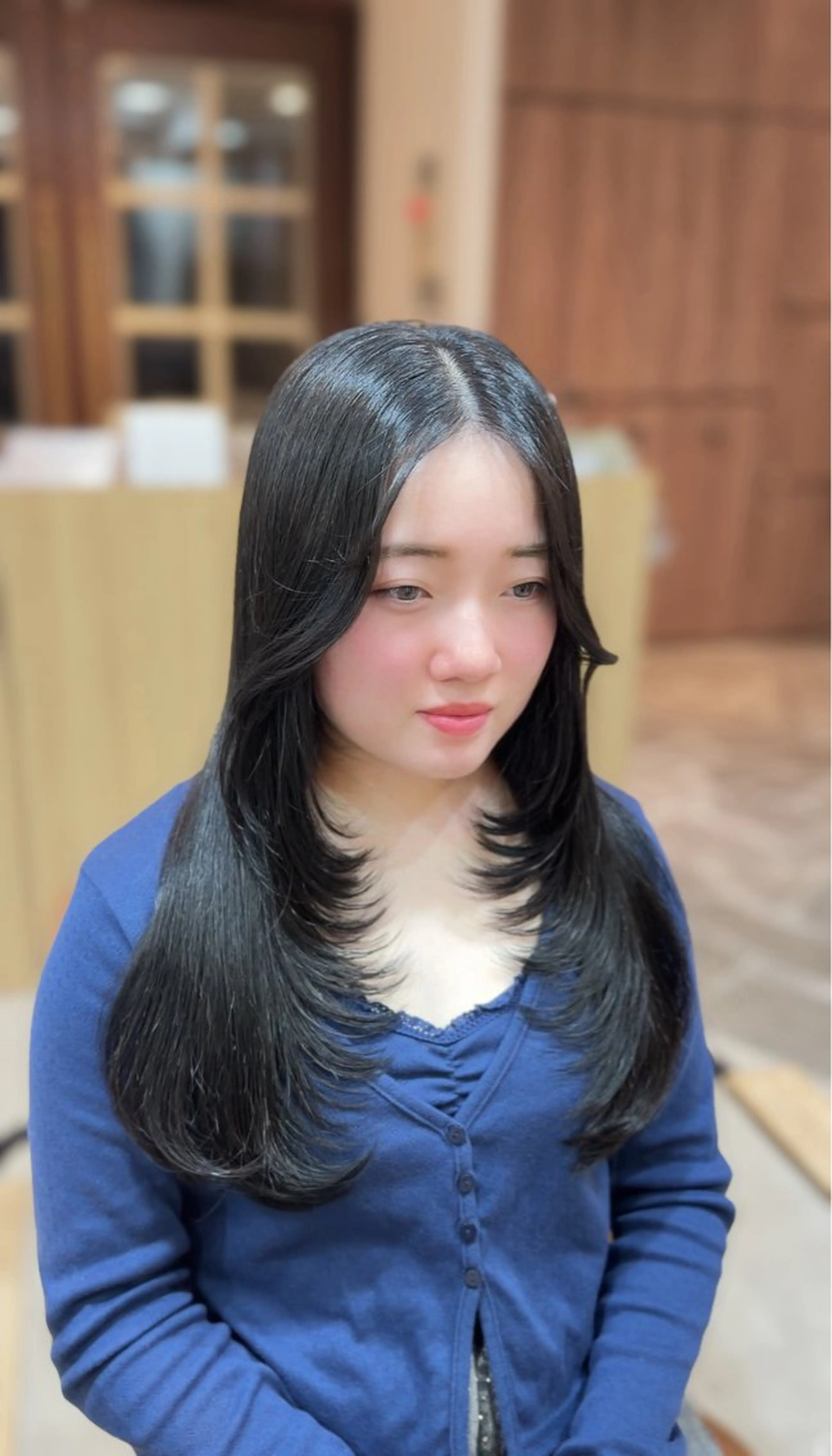 ロング カラー カット ヘアカラー トリートメント honoka/レイヤ ー/艶感カラー/韓国のヘアスタイル