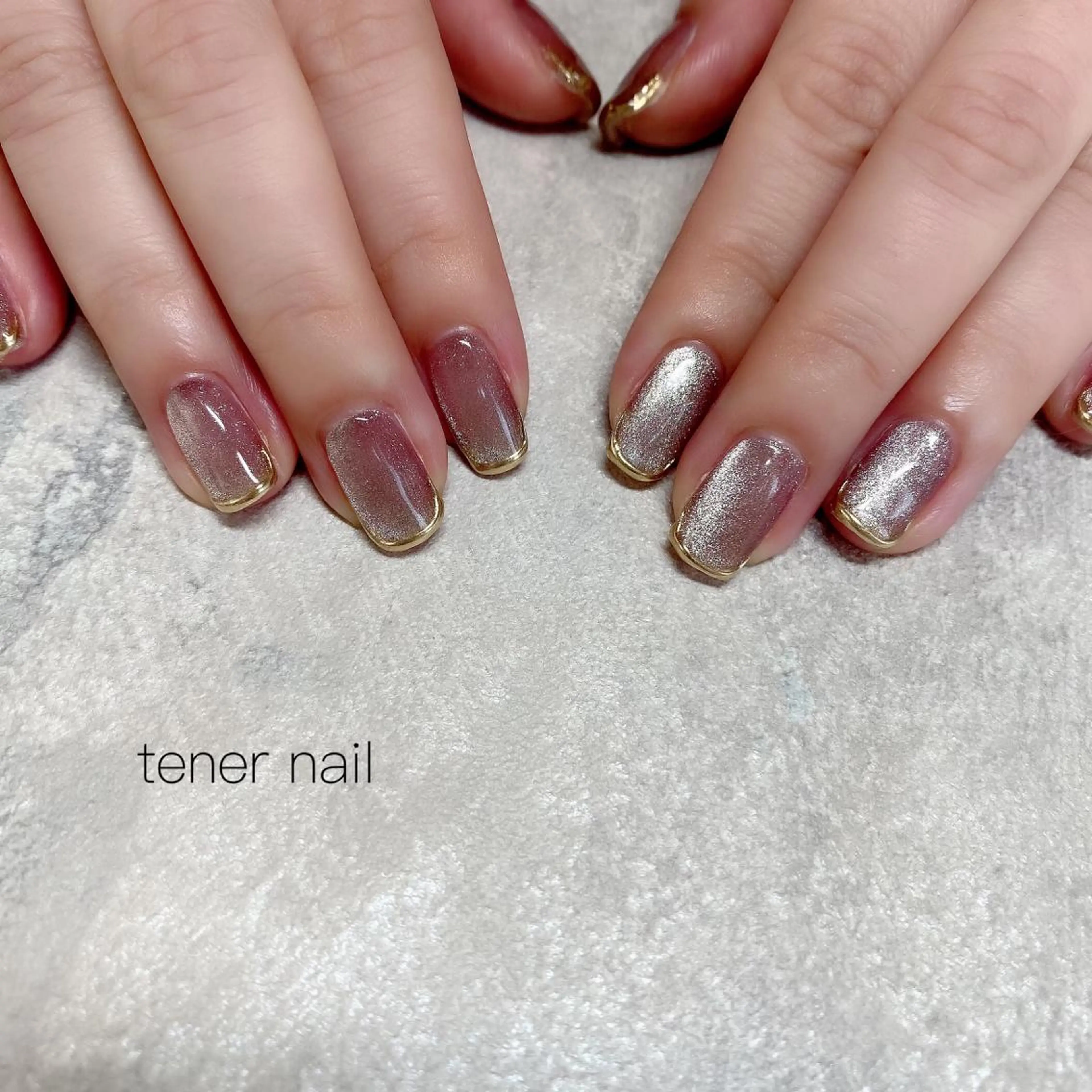 ネイル フレンチネイル マグネットネイル ミラーネイル tener  nail  テネルネイル所属・テネルネイル tener nailのネイルデザイン