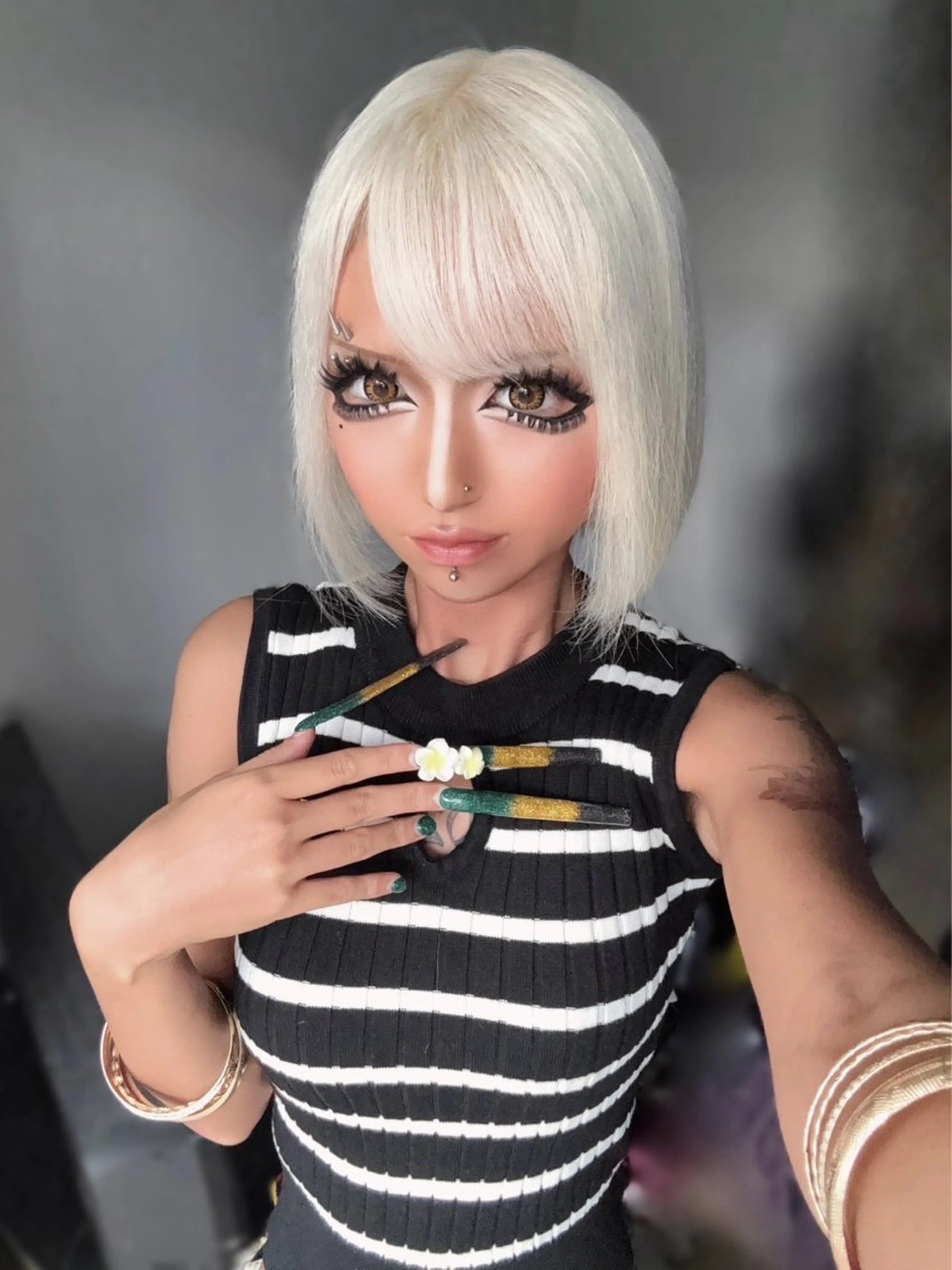 ショート エクステ/ハイトーン joeのヘアスタイル