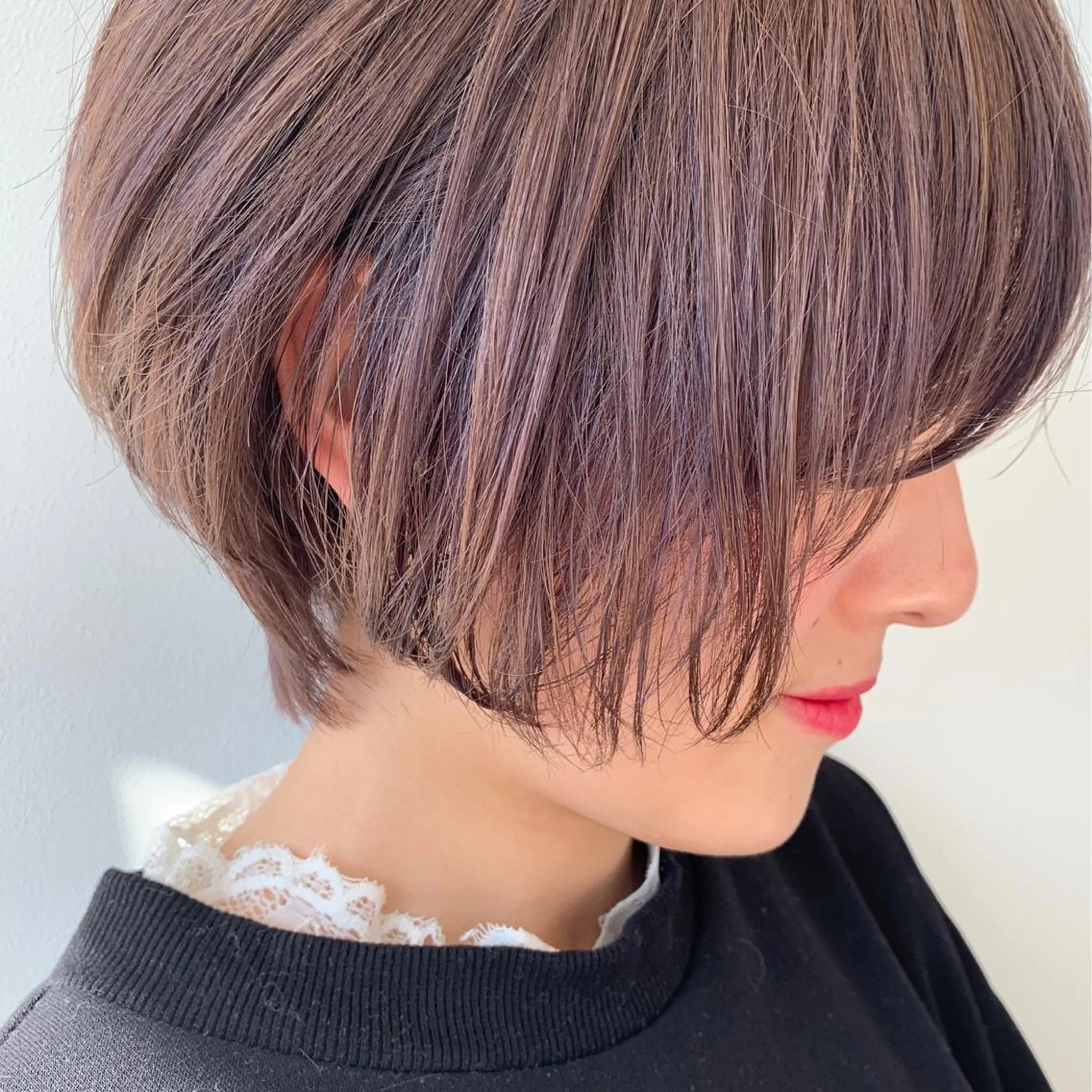 ショート カラー 透明感カラー グレージュ STAN WOOD所属・似合わせcut 🔥yutakaのヘアスタイル