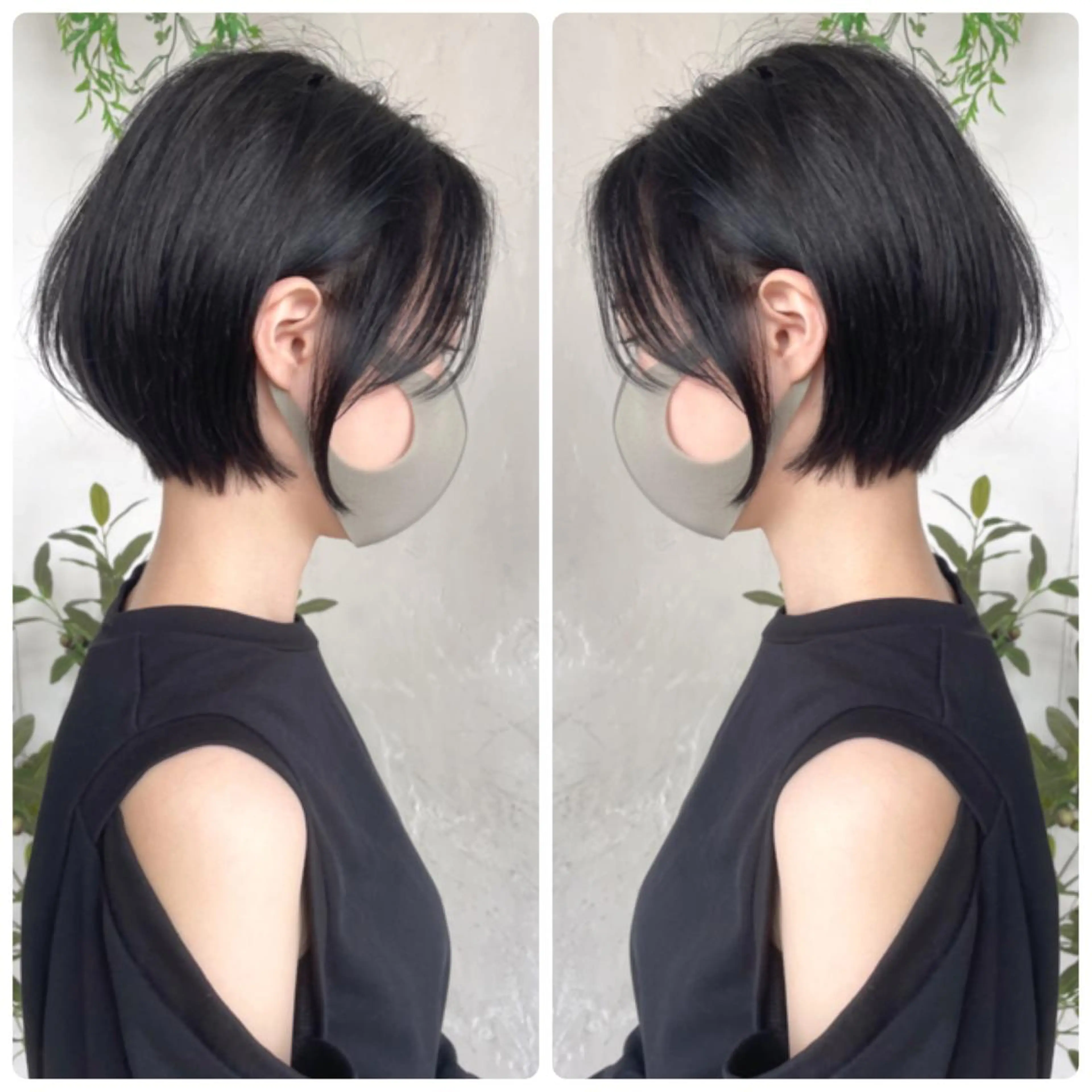 ショート カラー ショートボブ ハンサムショート 丸みショート デザインカラー ハイライトカラー カット ヘアカラー トリートメント 京都大人女性ショート 徒歩1分/秋山のヘアスタイル