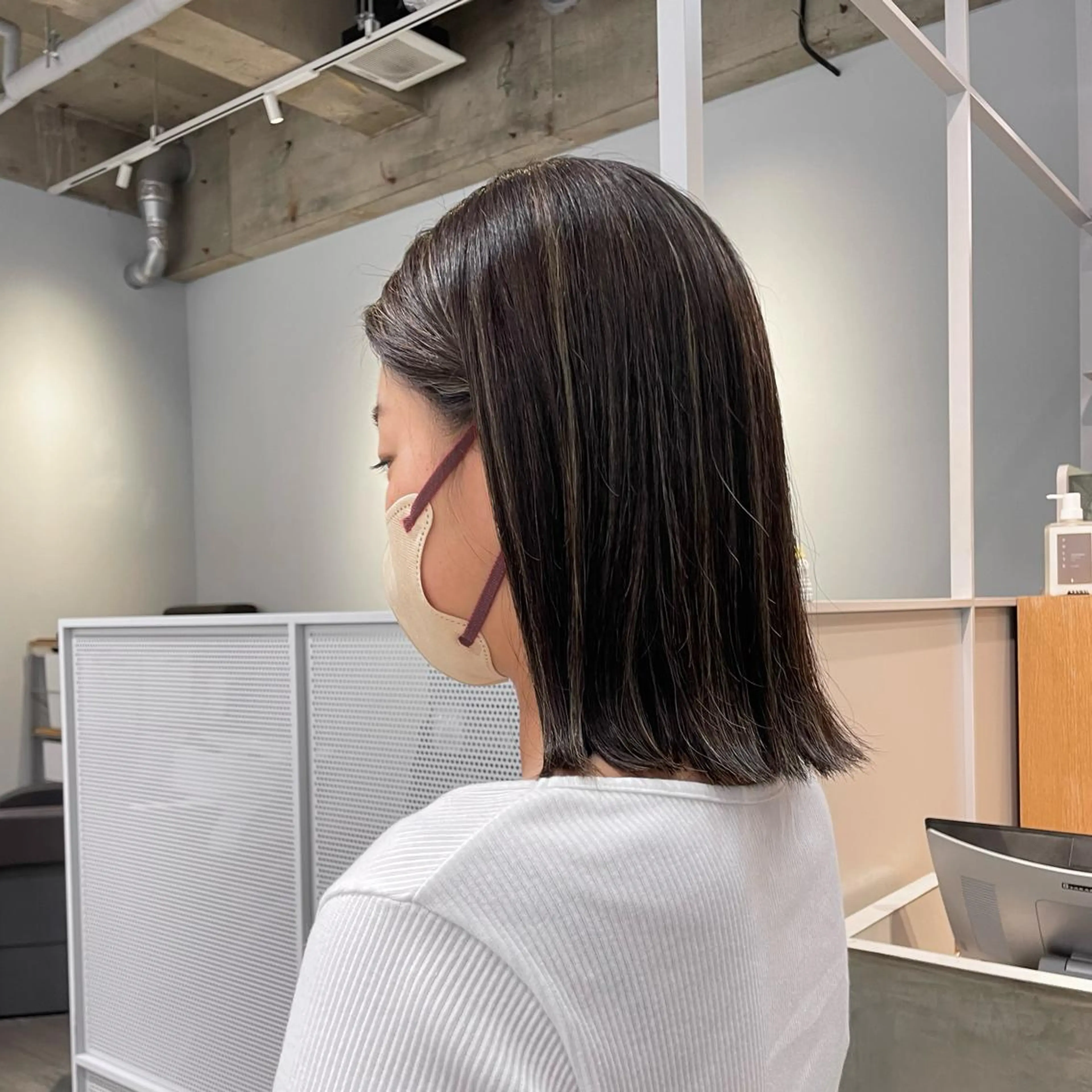 カラー ハイライトカラー いまかわ ゆなのヘアスタイル