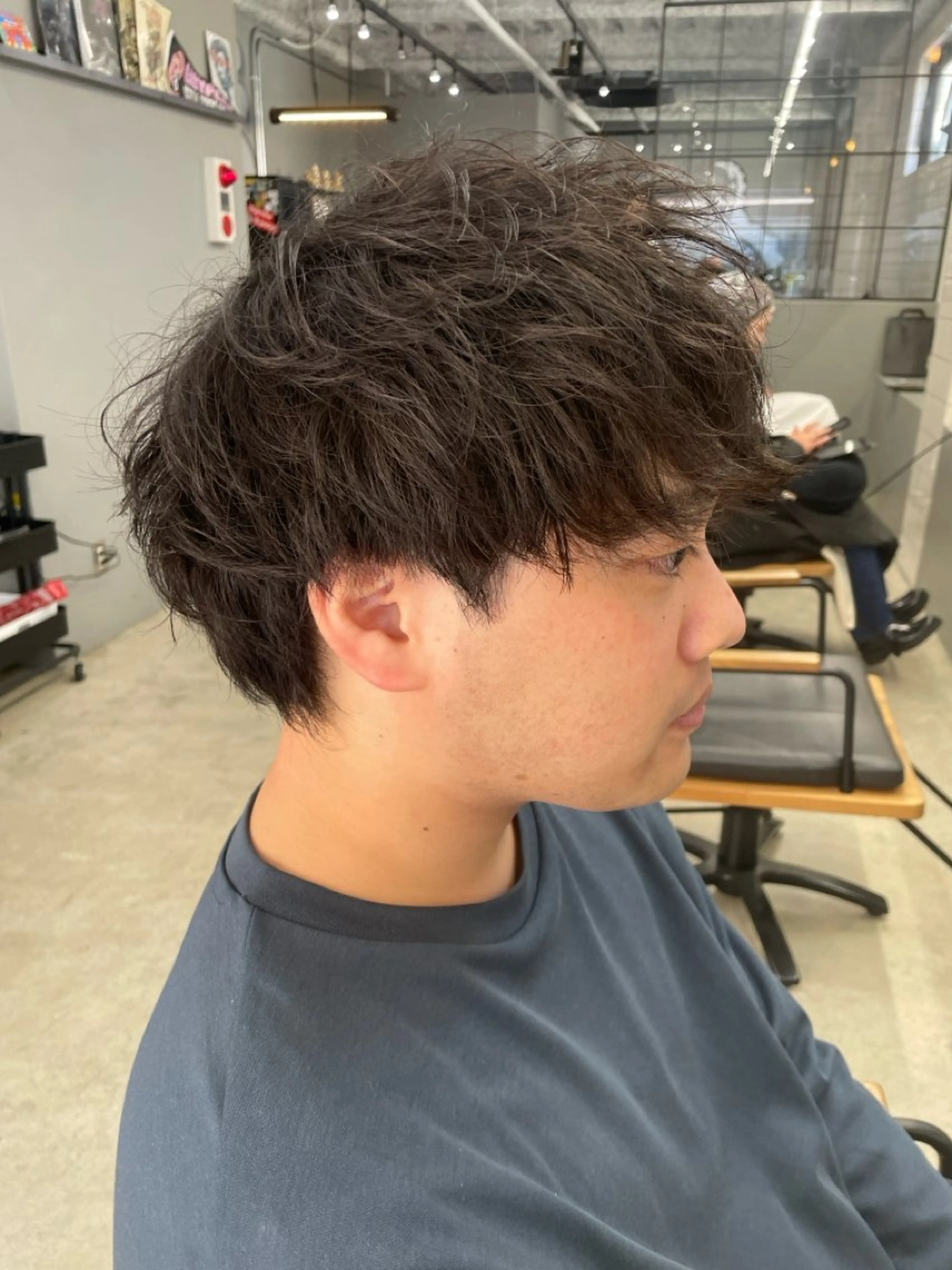 ショート パーマ メンズ カット パーマ メンズ専門サロン wokeのヘアスタイル