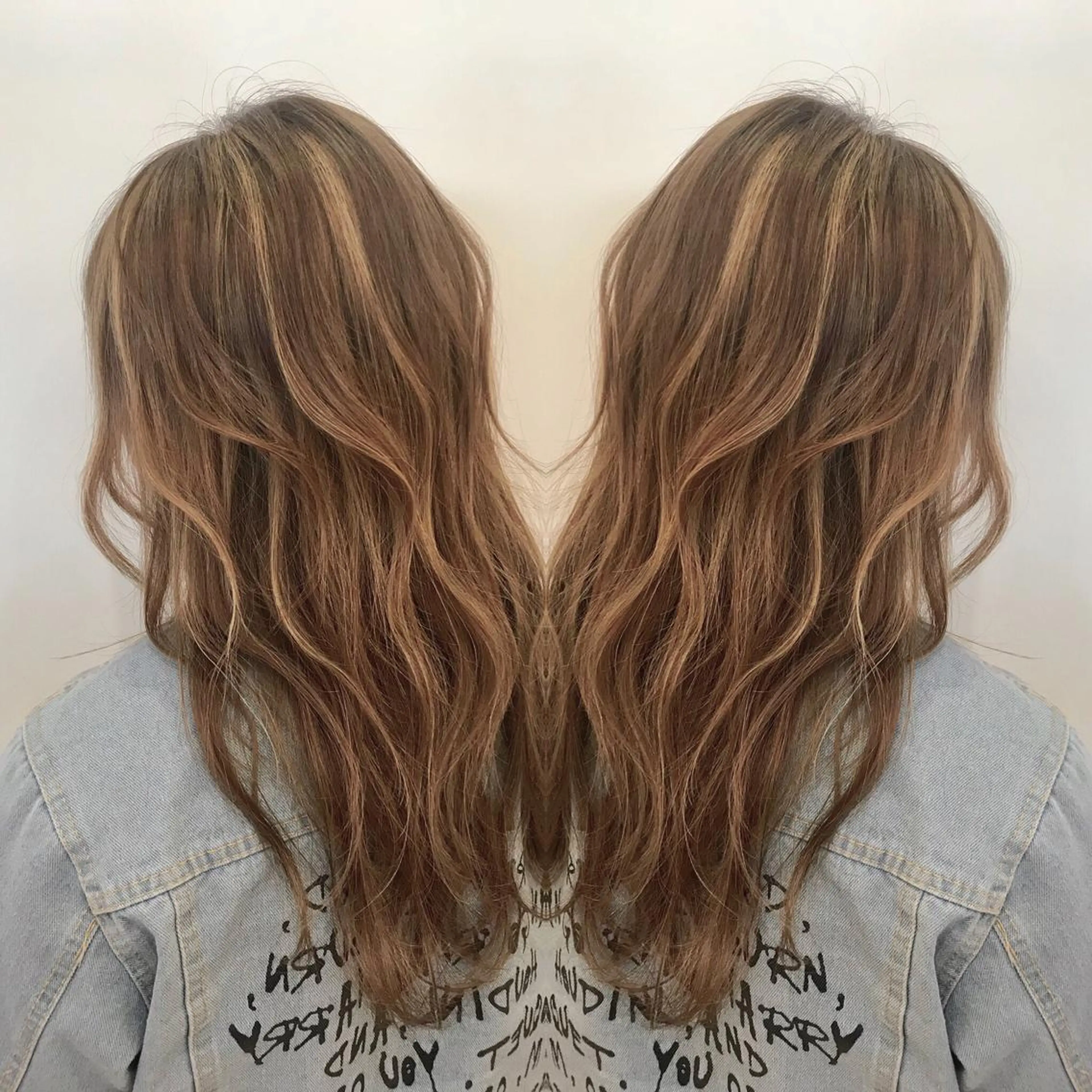 ロング ハイライト ヘアカラー トリートメント slow所属・名取 純平のヘアスタイル