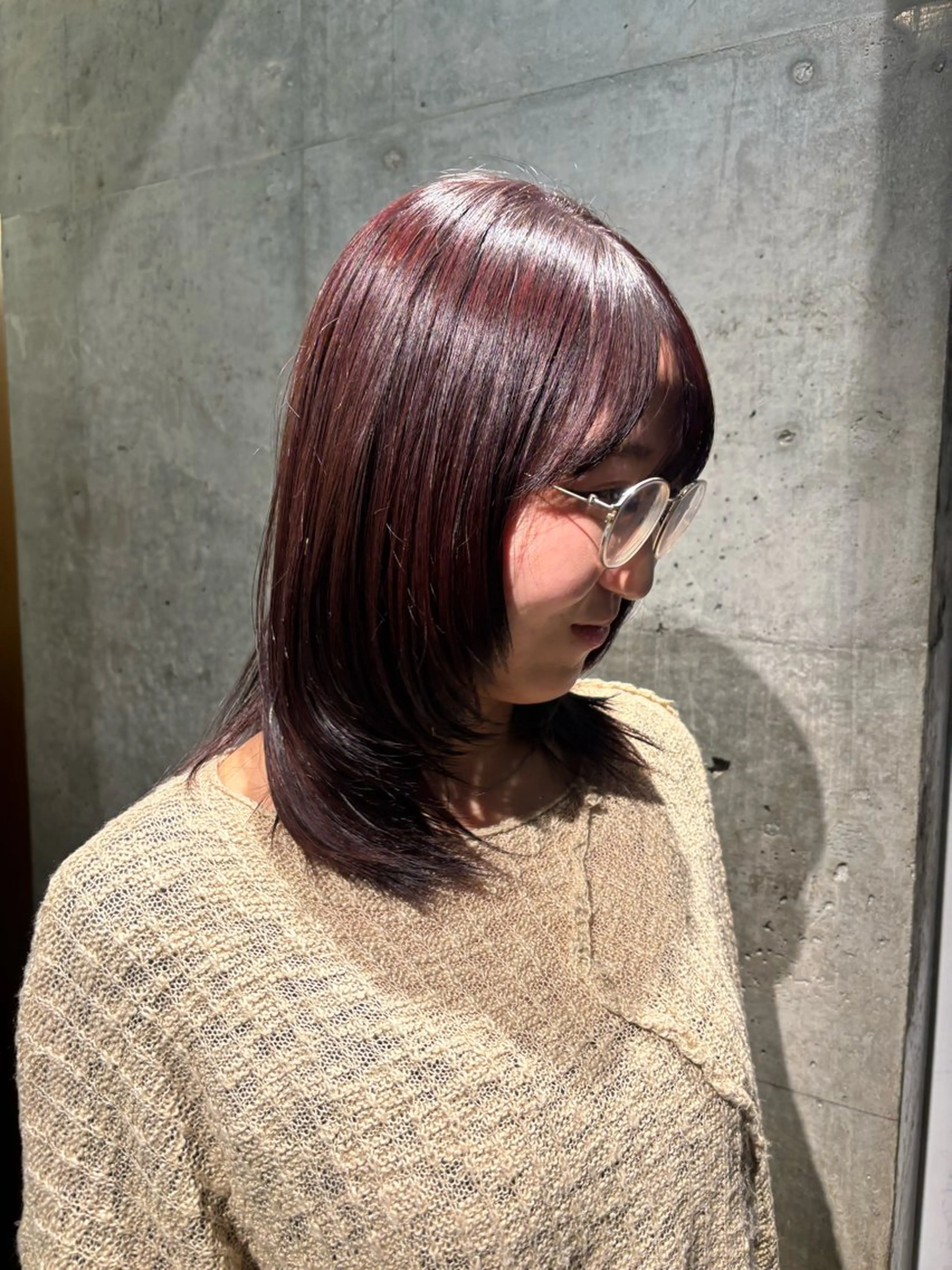 ミディアム カラー ☆ﾘｻ  カラー/ トリートメント☆のヘアスタイル