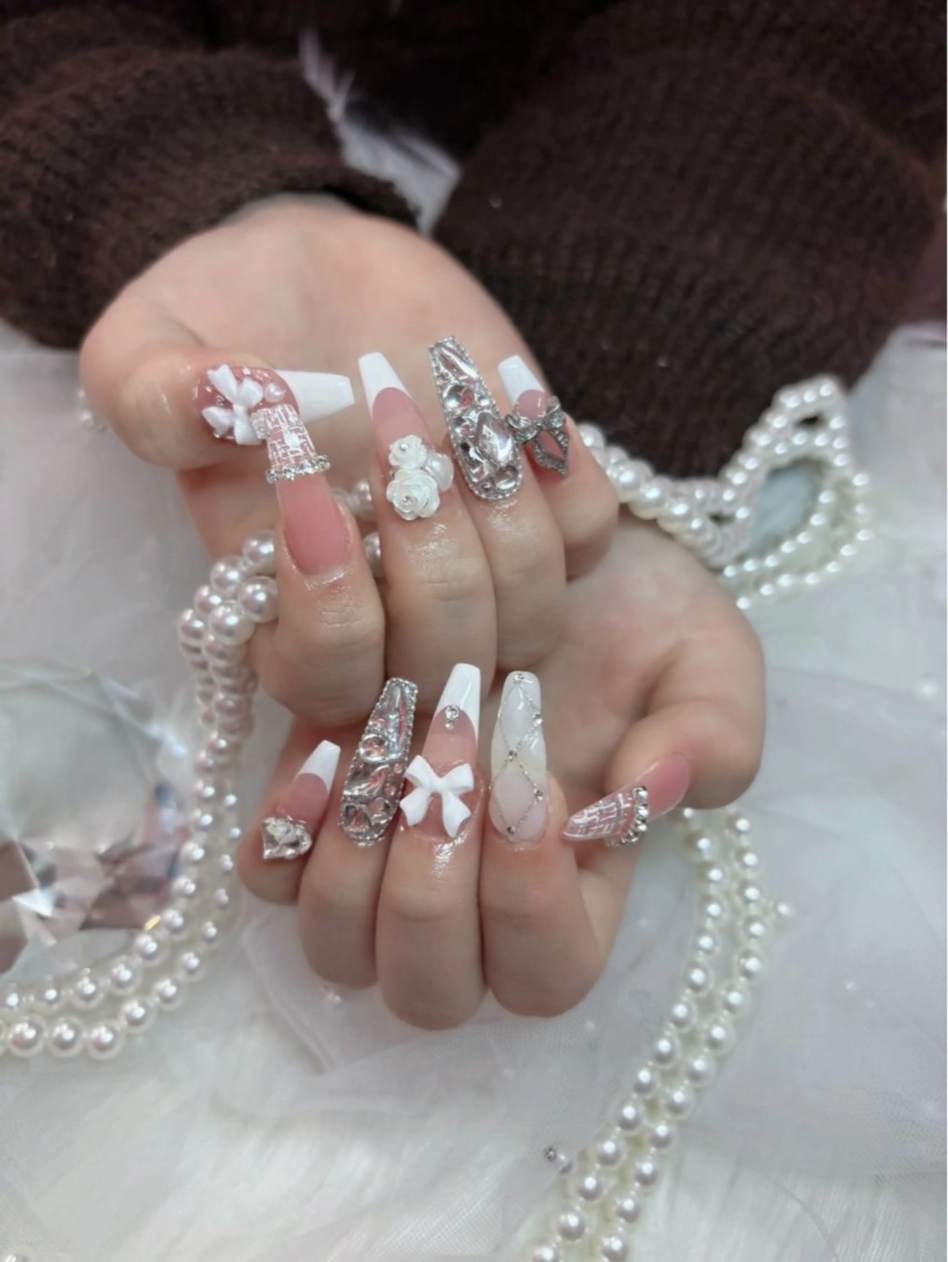 ネイル ロングネイル スカルプネイル ワンホンネイル icy nail れいあのネイルデザイン