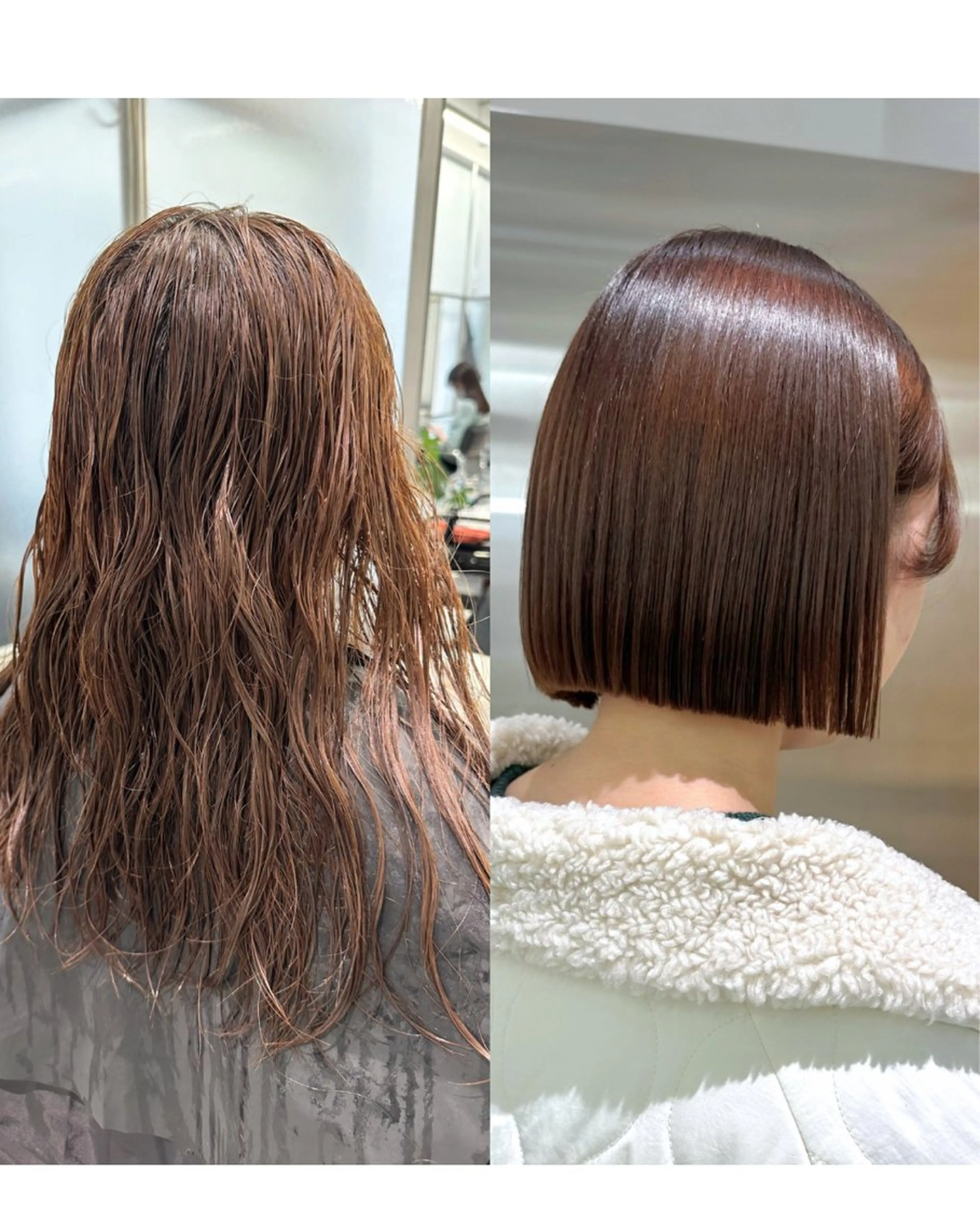 ショート カット 縮毛矯正 iroha半個室 大阪/ボブ/縮毛矯正のヘアスタイル