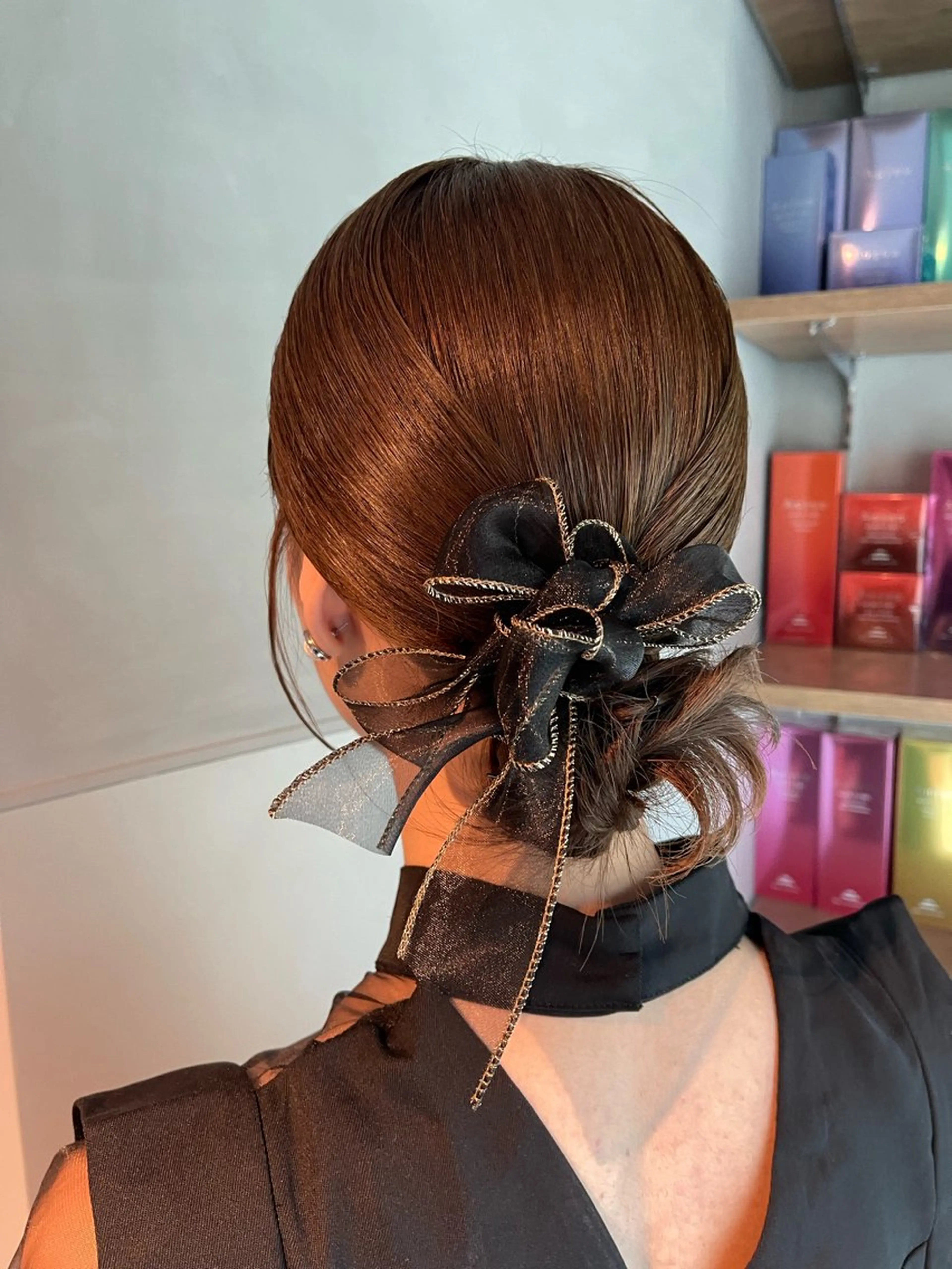 ヘアアレンジ ポニーテール 結婚式・ブライダル 卒業式のヘアスタイル ヘアセット charm《銀座》 ヘアセット/縮毛矯正のヘアスタイル