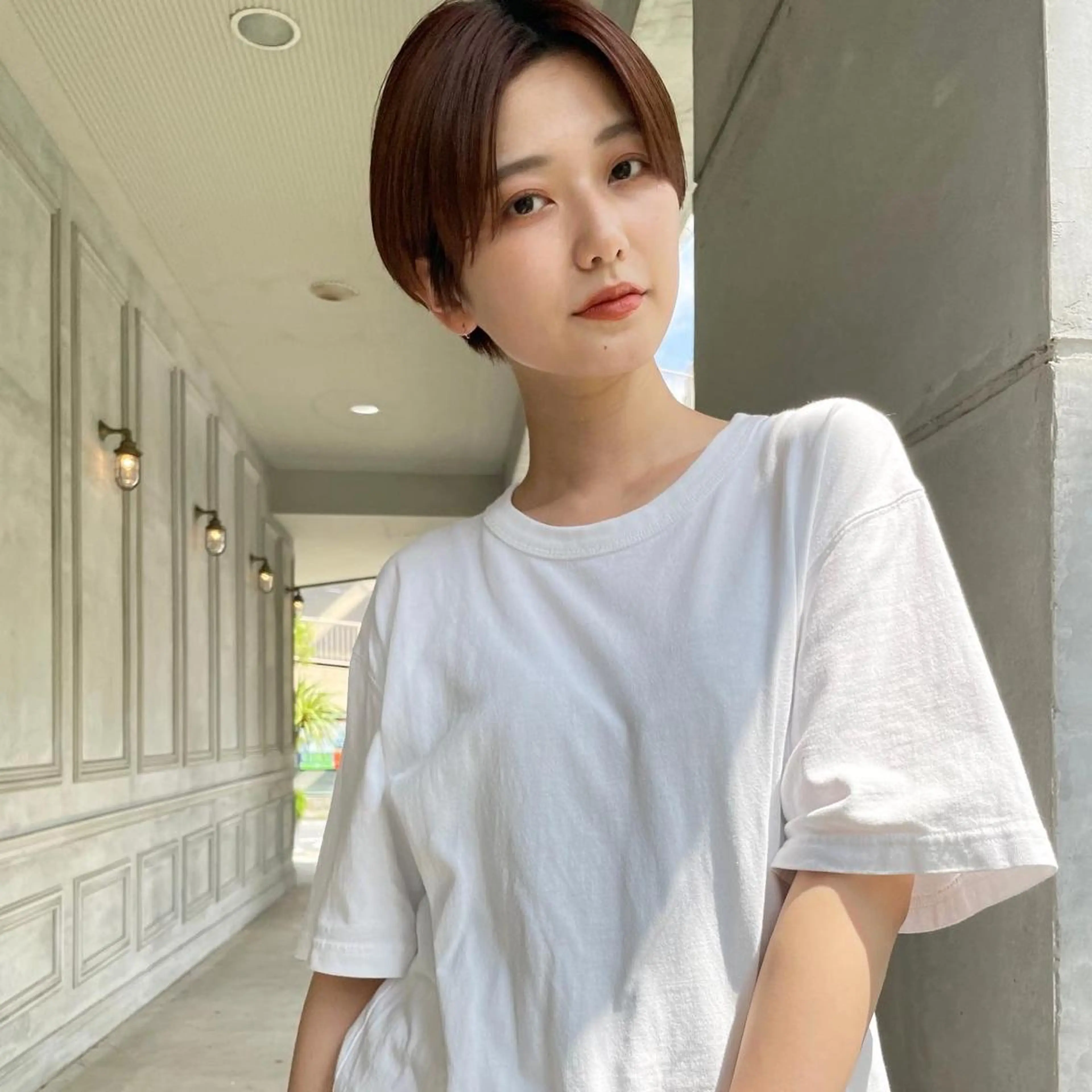 ショート カット ヘアカラー 河原 亮のヘアスタイル