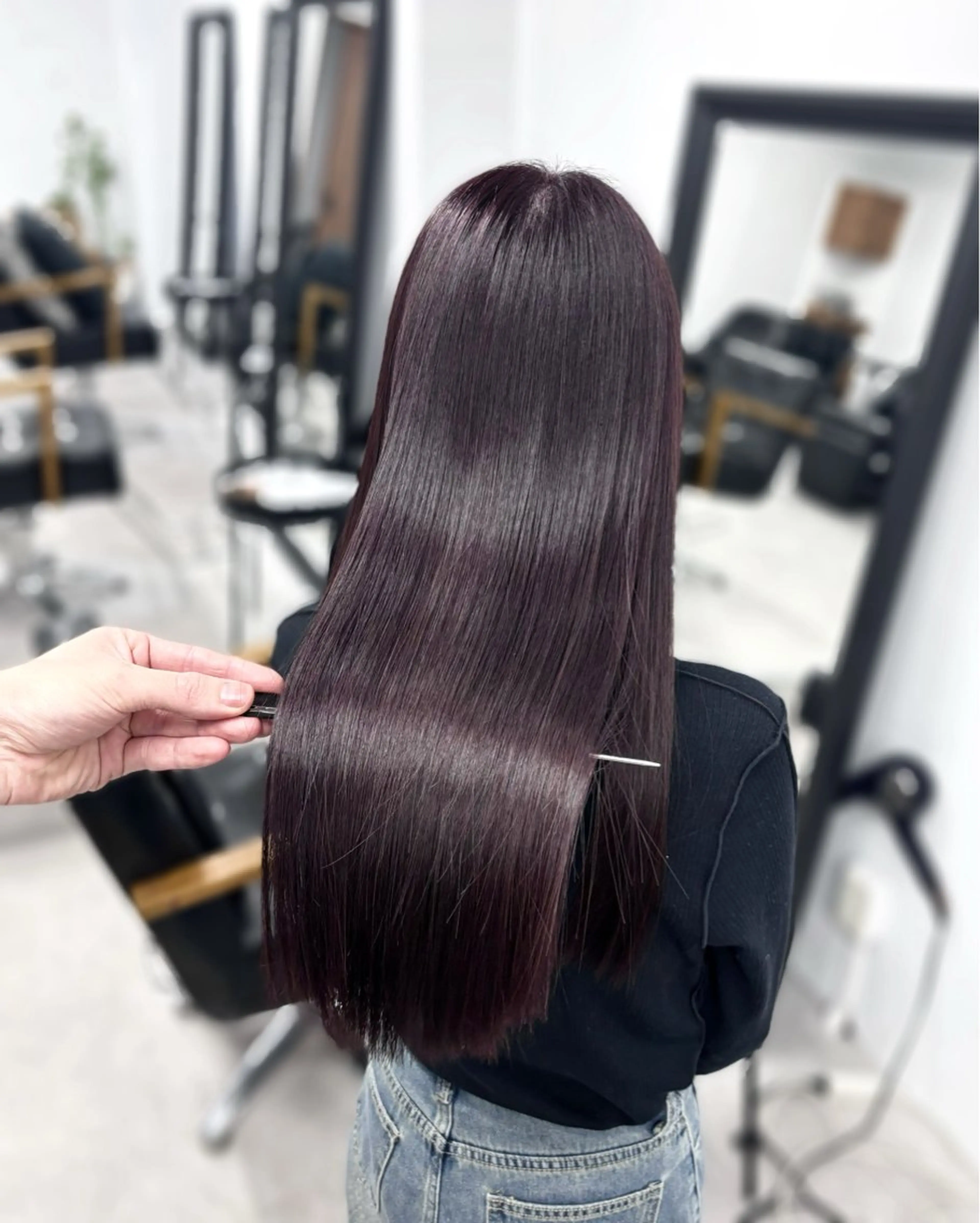 ロング カラー 髪質改善 縮毛矯正 カット ヘアカラー 縮毛矯正 トリートメント darts所属・マツダ レンのヘアスタイル