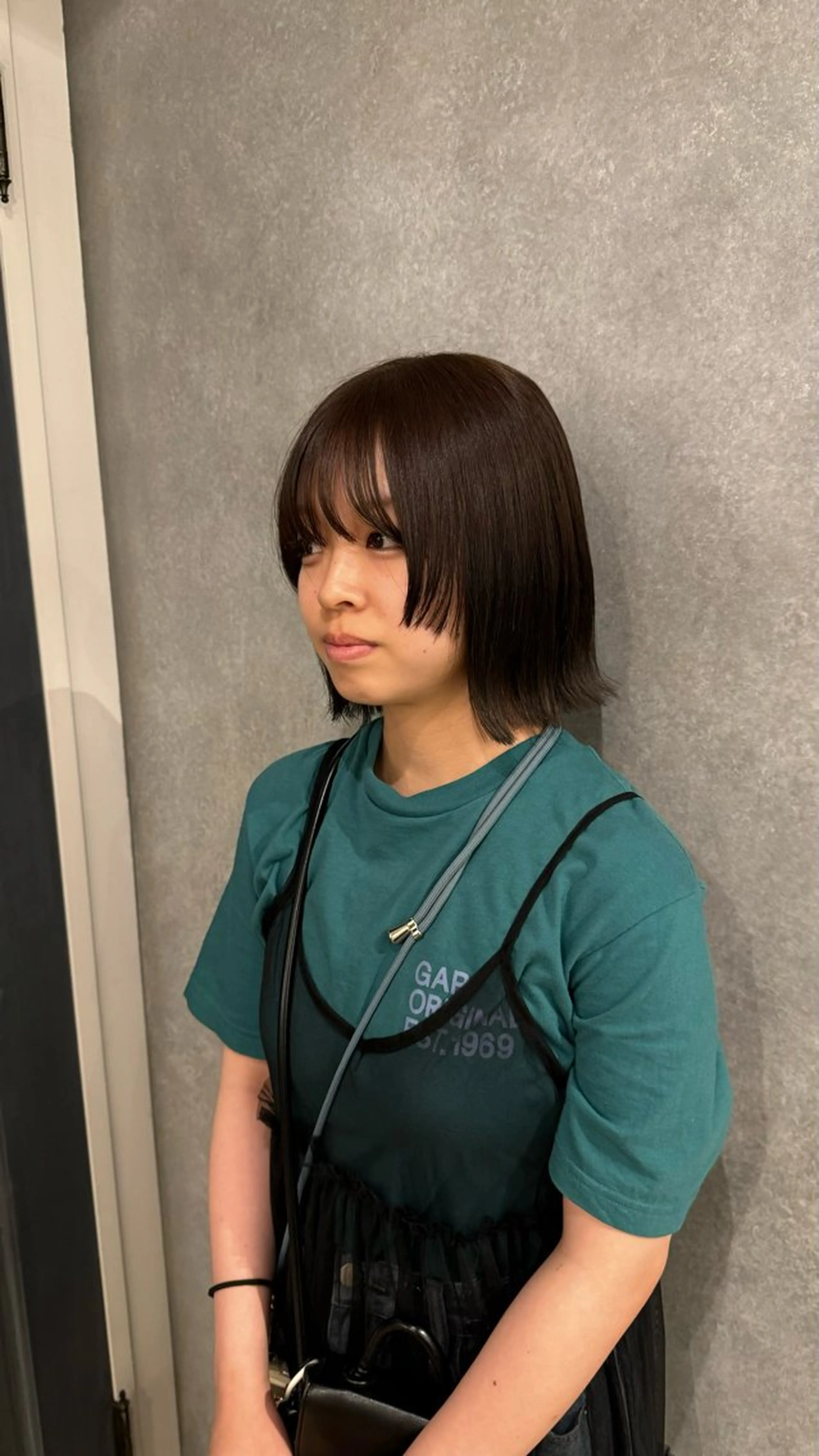 ミディアム カット トリートメント ボブ/顔まわりレイヤ ー/新宿/KOKIのヘアスタイル