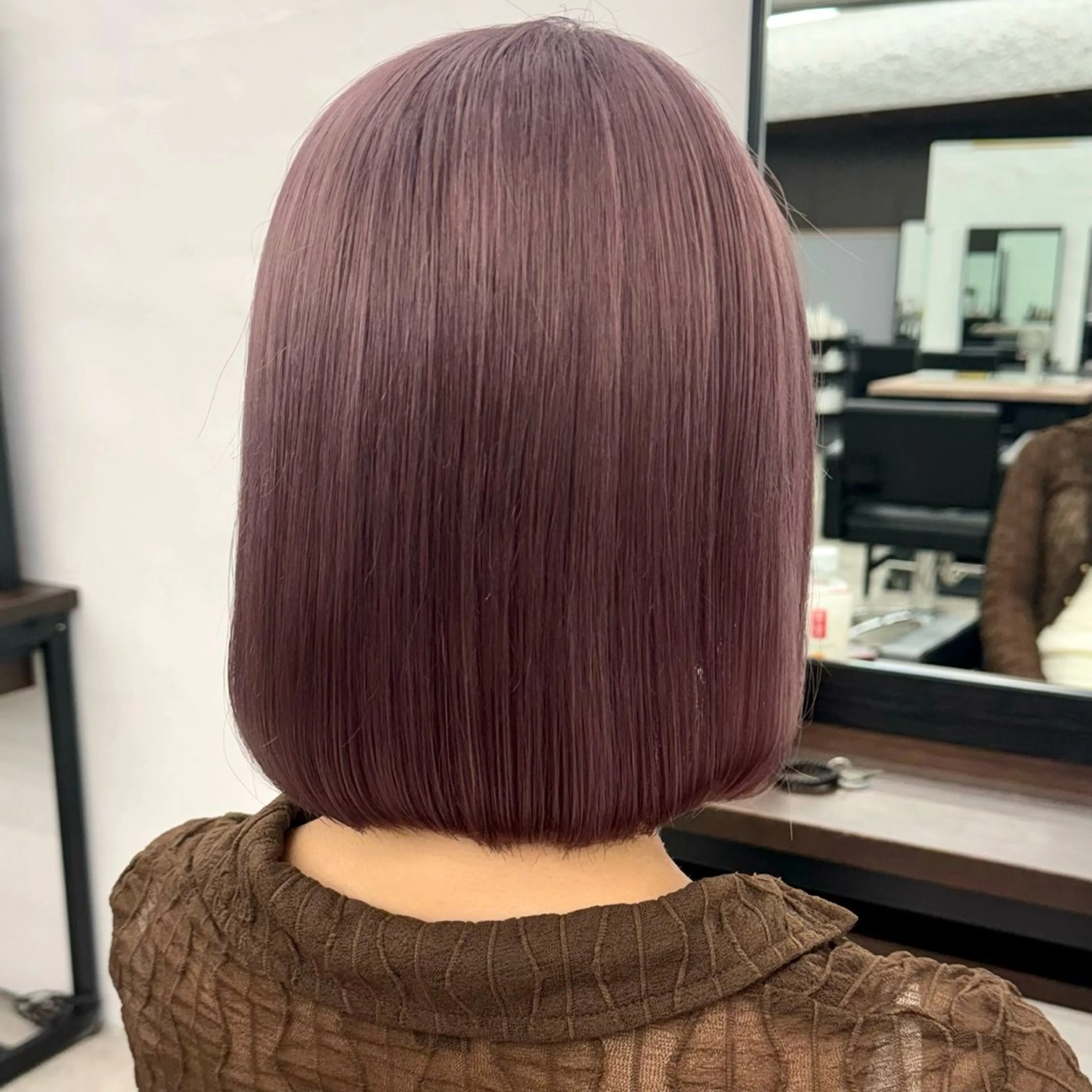 ショート カラー ブリーチ ラベンダーカラー ボブ/レイヤー/ 艶髪/HANA💗のヘアスタイル