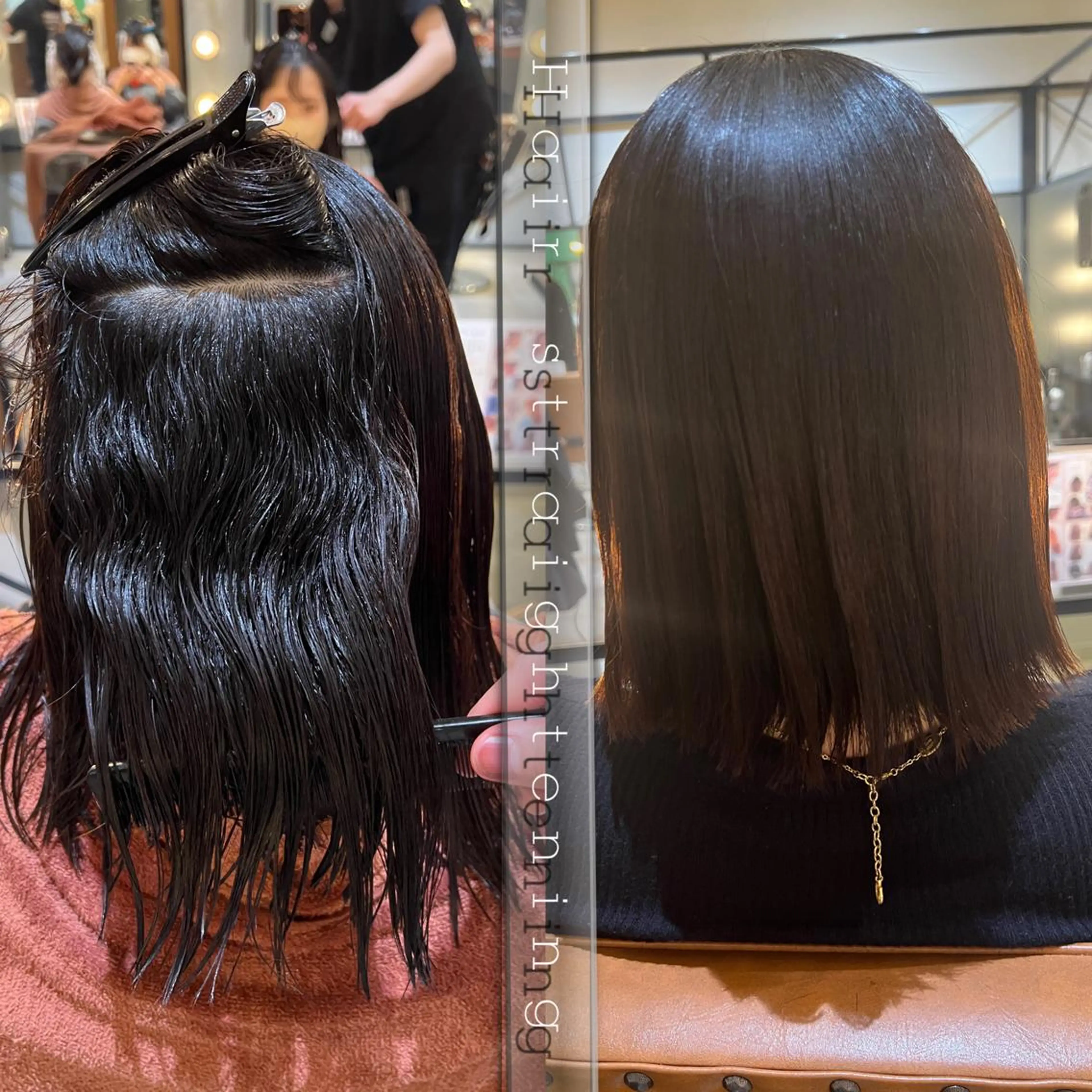 ミディアム カット 縮毛矯正 トリートメント 髪質改善ストレート Kantaのヘアスタイル