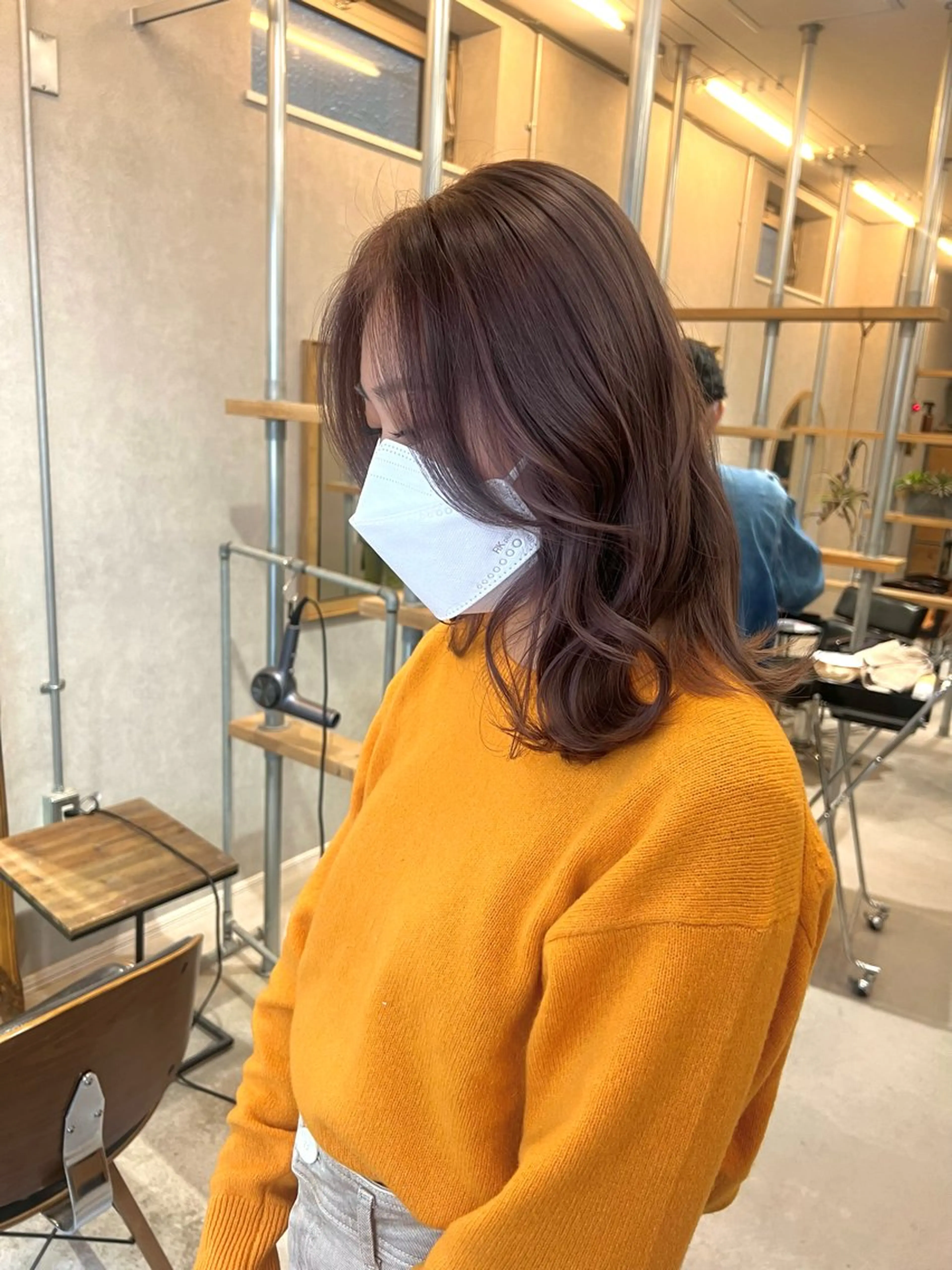 セミロング カラー ブリーチ グレージュ ラベンダーカラー ラベンダーグレージュ ラベンダーグレー Asobi所属・透明感♡くすみカラー 🍏Haruka🍏のヘアスタイル