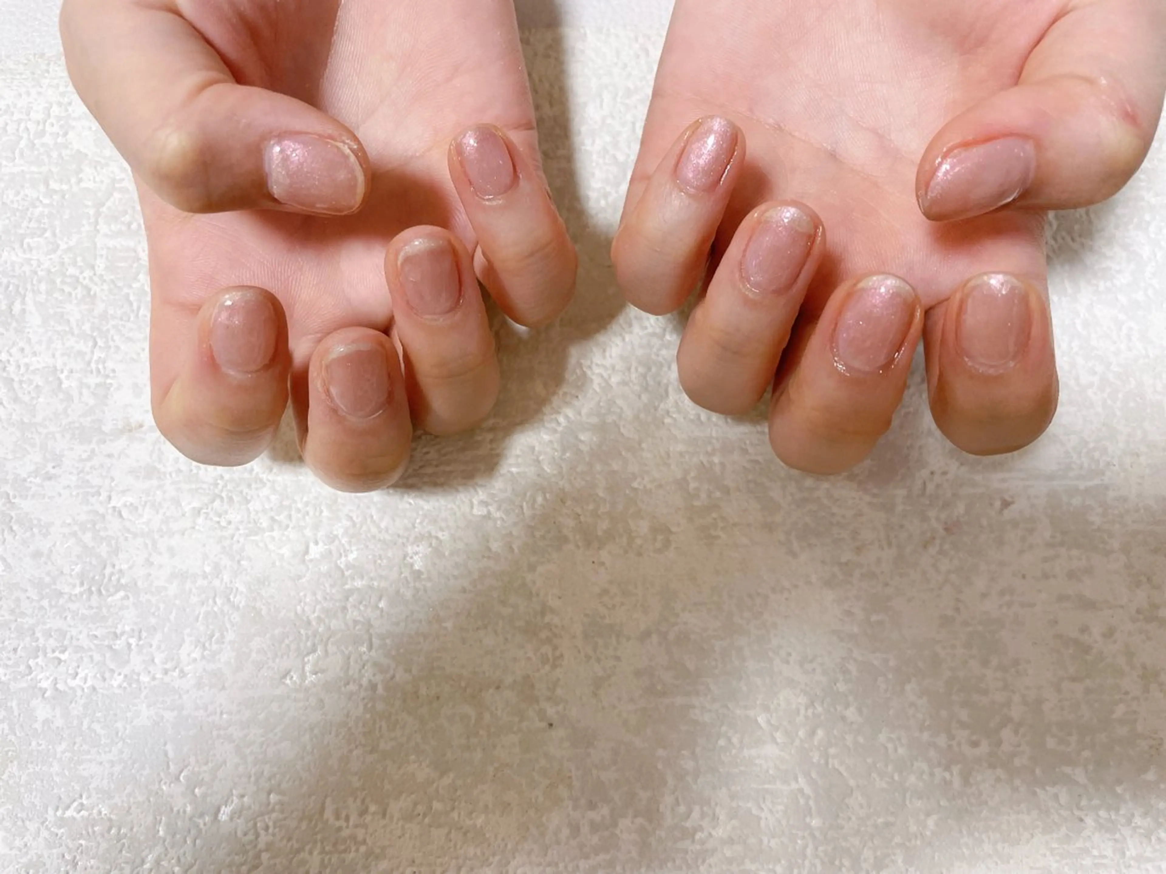 ネイル オーロラネイル フットネイル フレンチネイル ジェルネイル キラキラネイル ハンドネイル Mogu nail 二子玉川のネイルデザイン