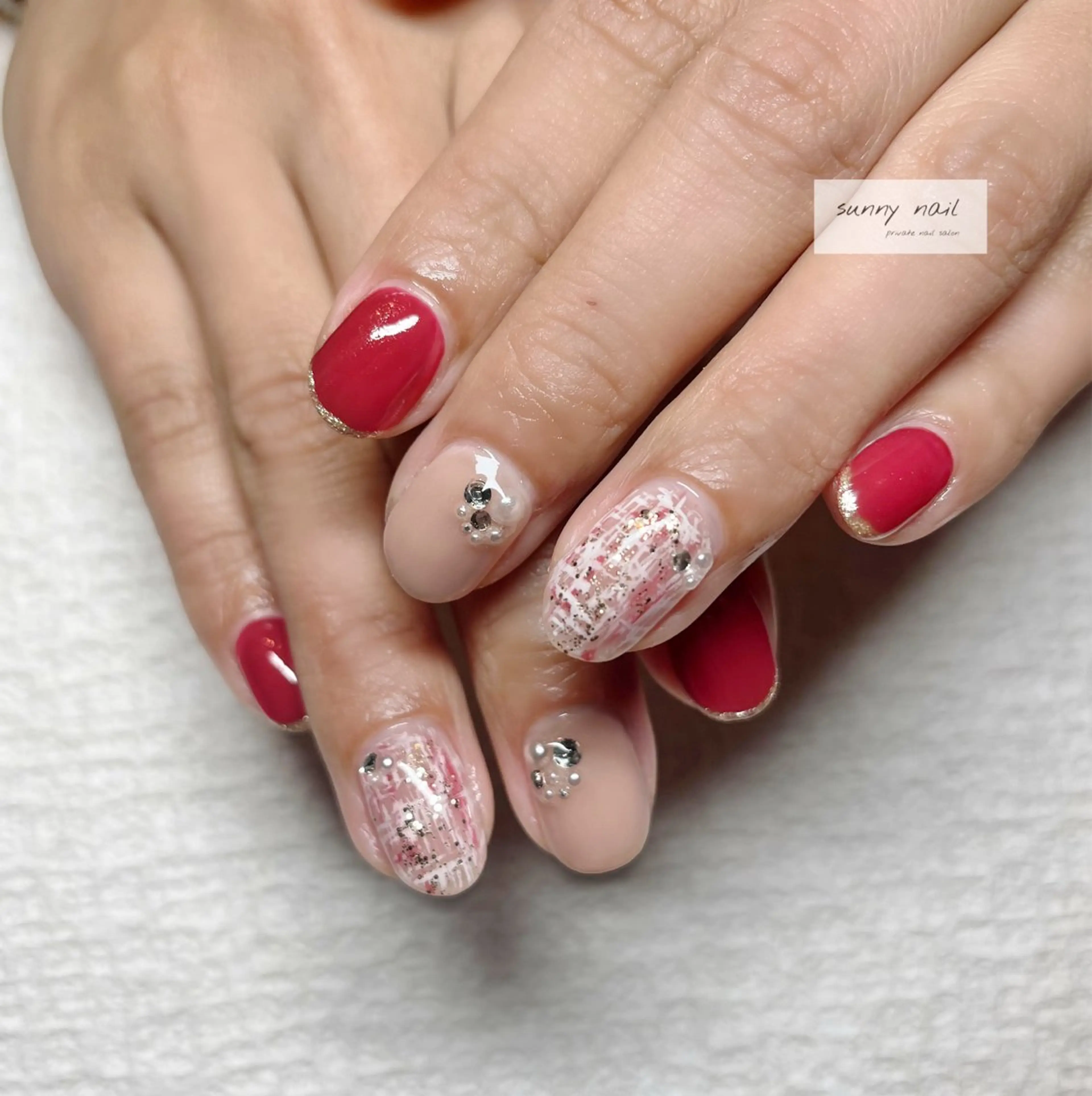 ネイル ツイードネイル sunny nailのネイルデザイン