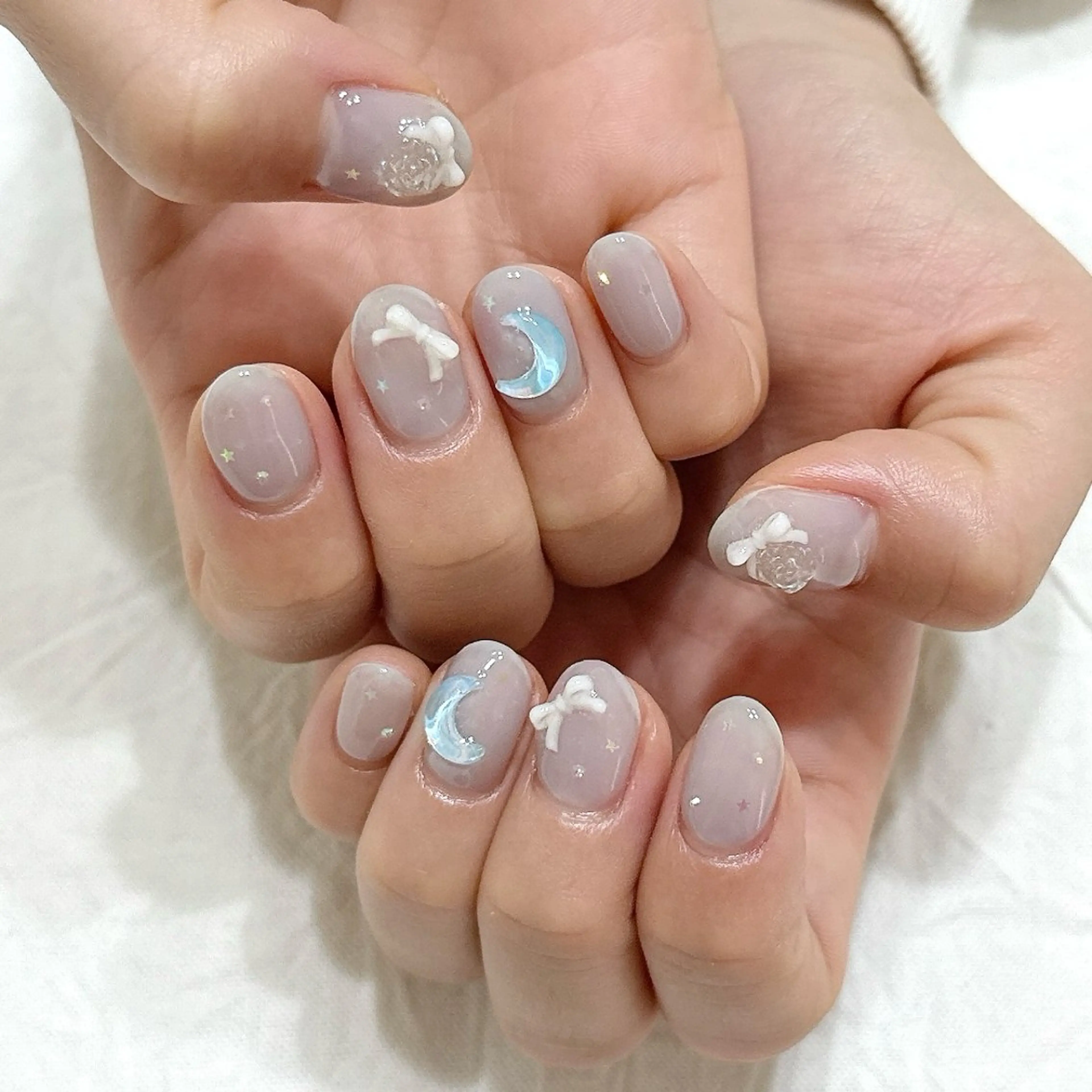 ネイル オーロラネイル ハンドネイル peaberry nailのネイルデザイン