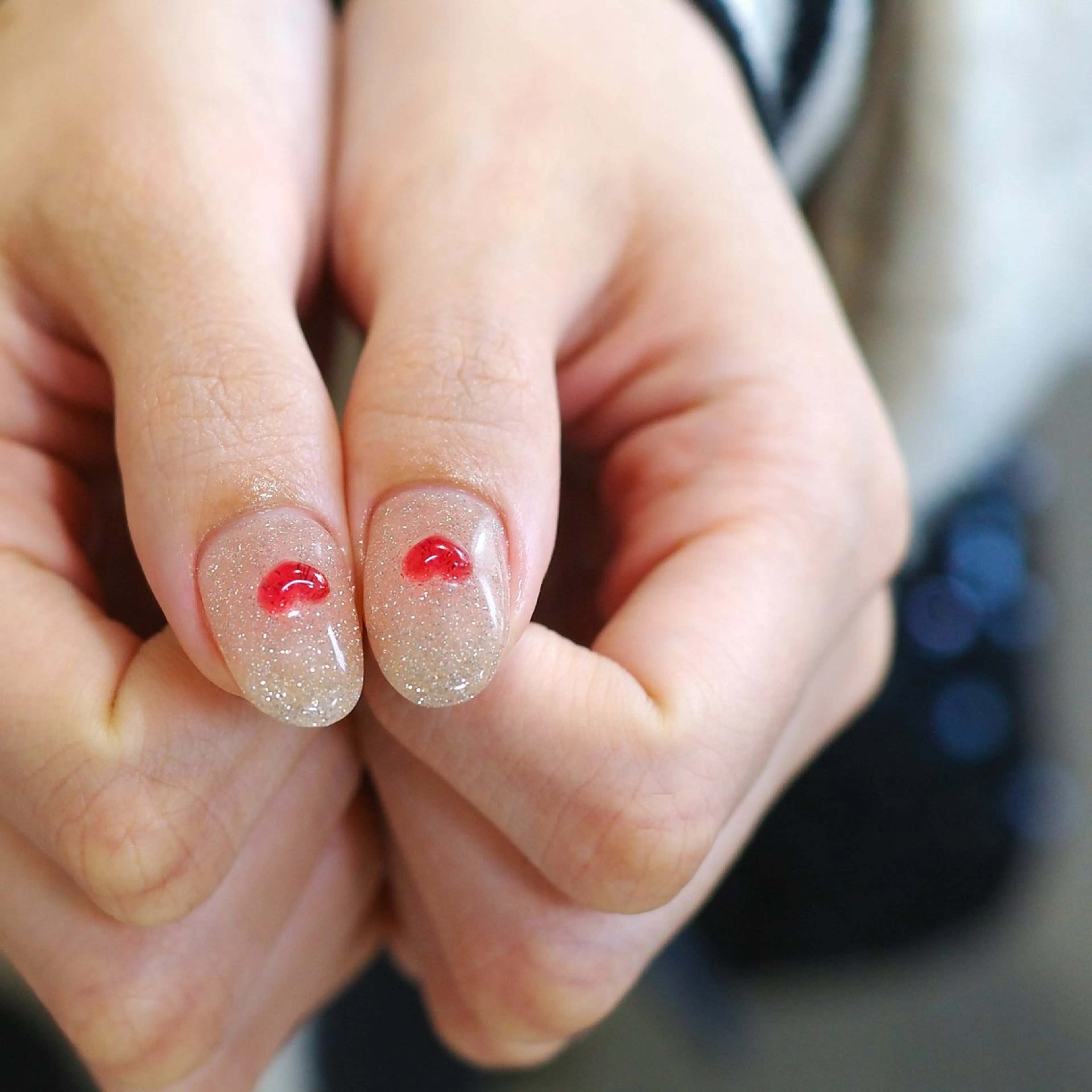 ネイル フラッシュネイル ジェルネイル キラキラネイル パラジェル ピンク ハンドネイル pointillé .ayaのネイルデザイン