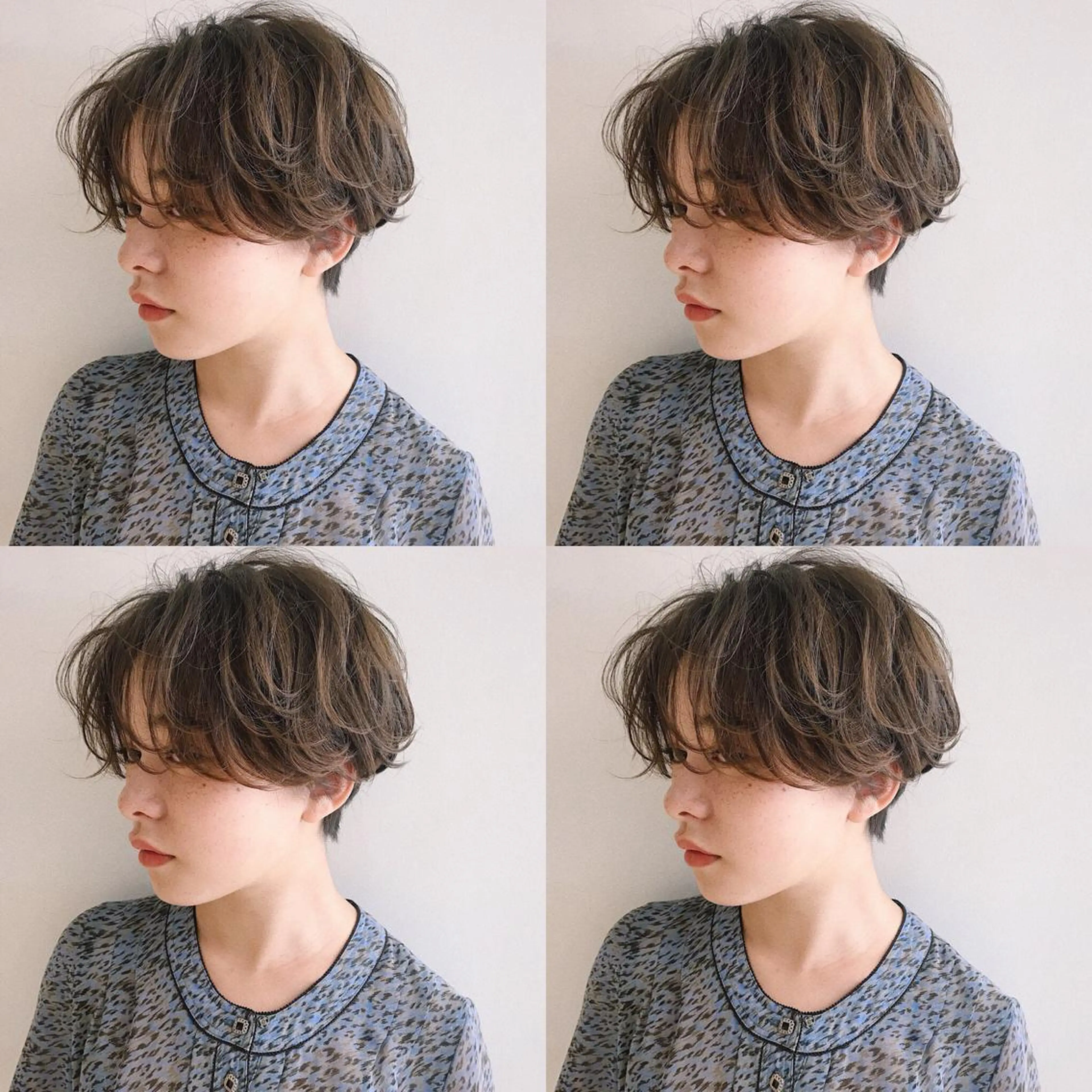 ショート カラー パーマ ヘアアレンジ ハンサムショート ショートヘア 小顔カット カット ヘアセット GOTODAY SHAiRE   SALON　青山所属・松田 亮葉のヘアスタイル