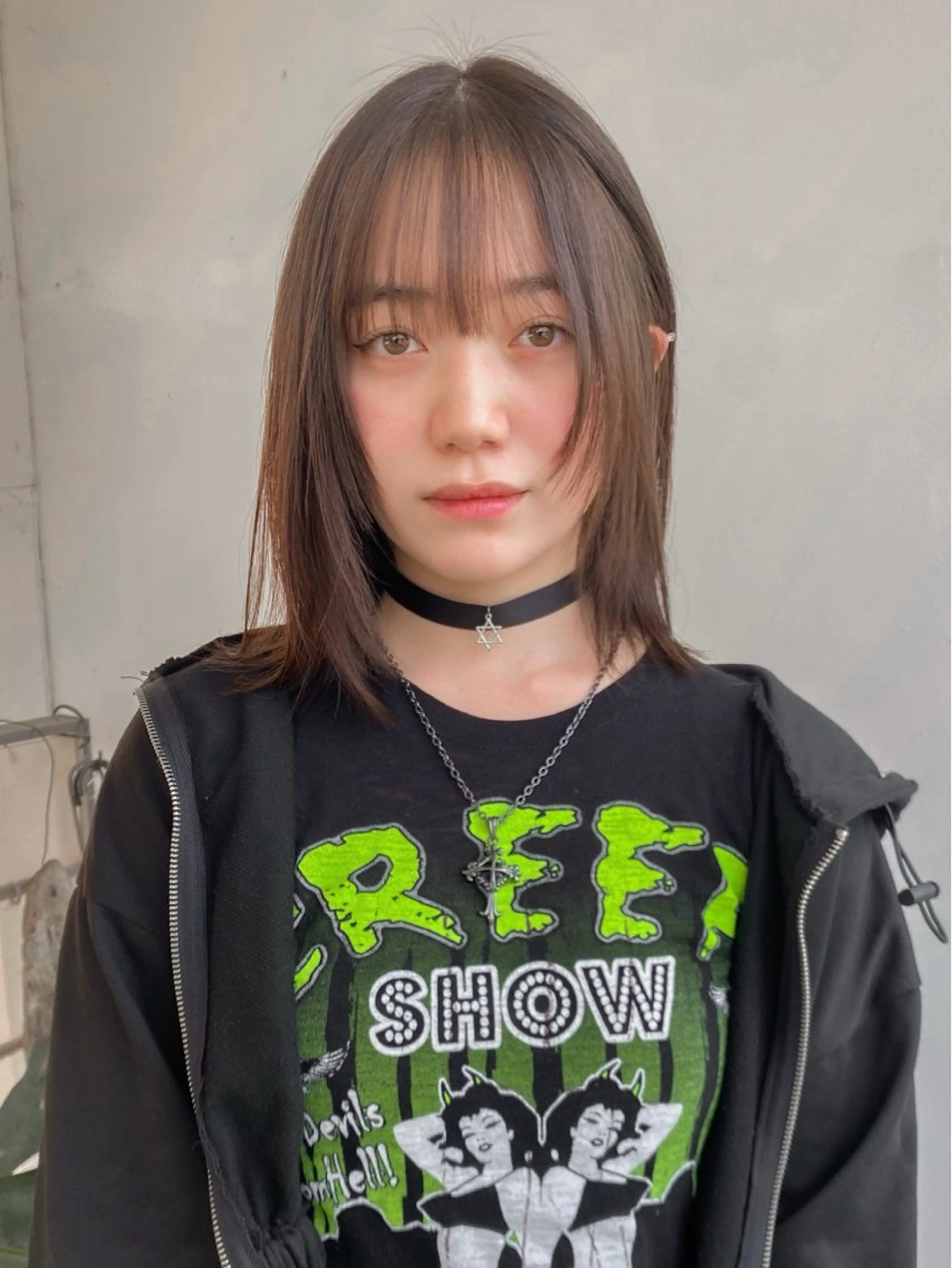 セミロング ヘアアレンジ 顔まわりレイヤー レイヤーカット 縮毛矯正 トリートメント カット 縮毛矯正 トリートメント 🎀韓国レイヤー 🎀白石菜々のヘアスタイル