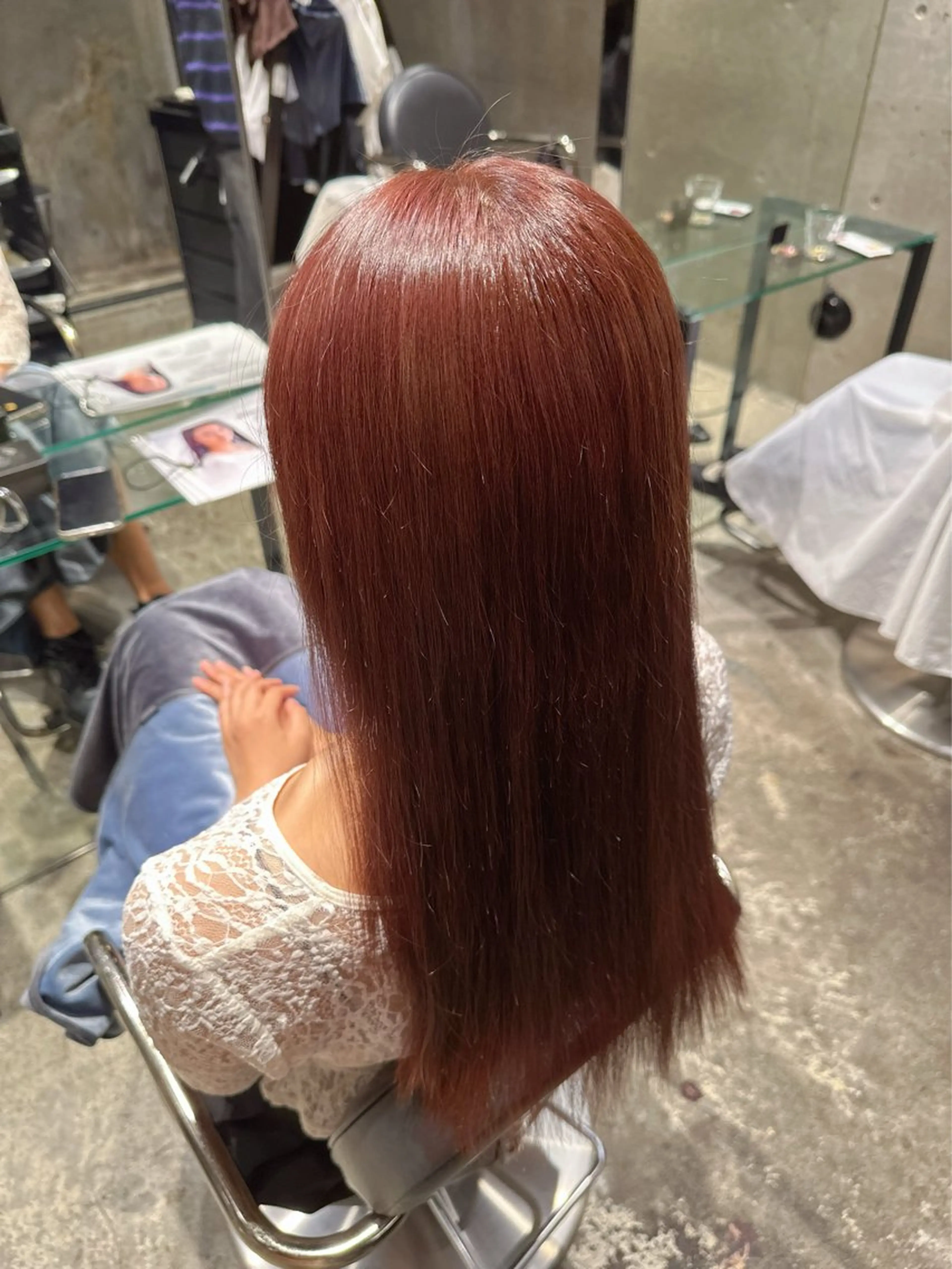 【艶髪】弱酸性カラー+髪質改善トリートメントの写真