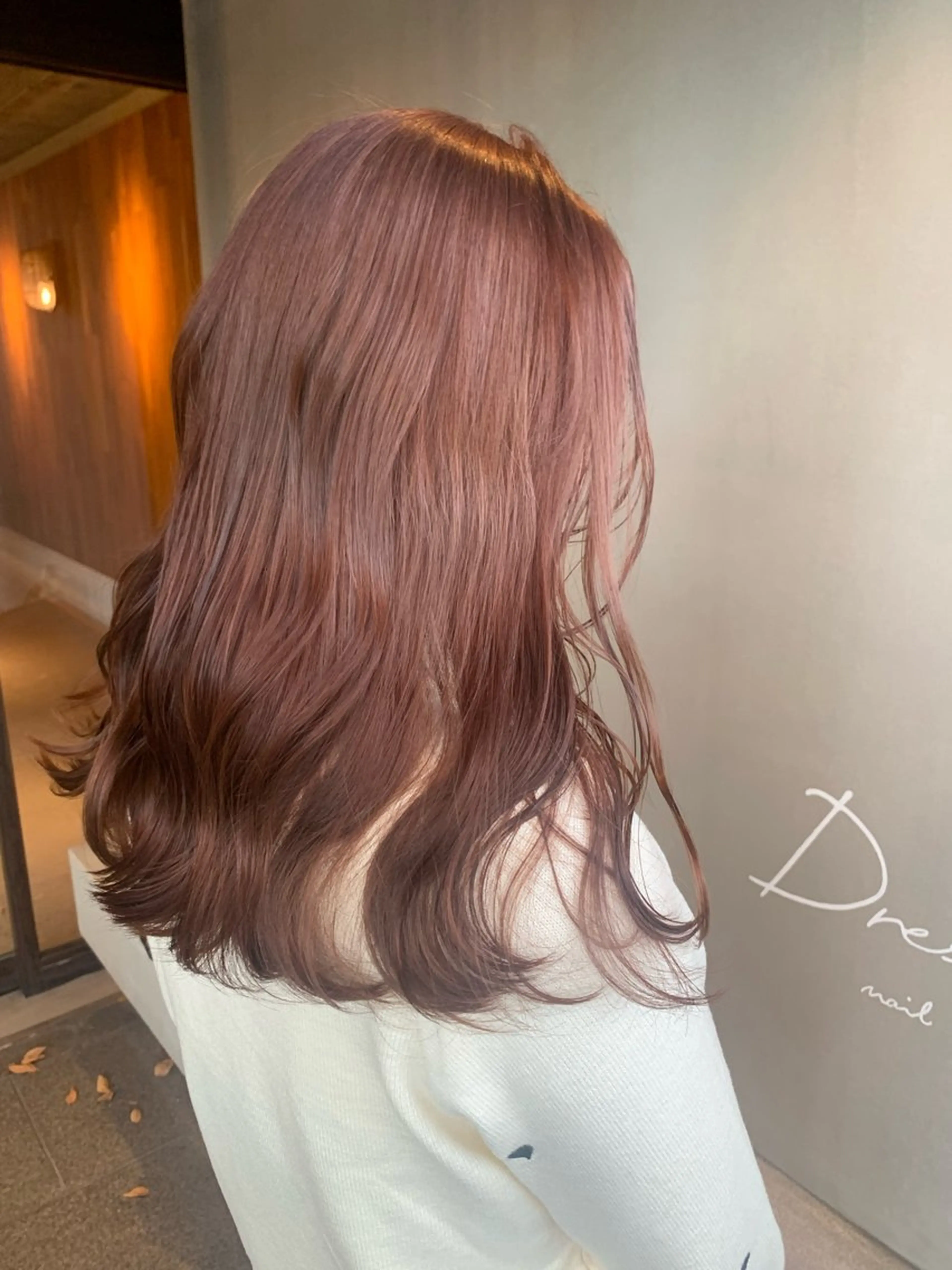 セミロング カラー ブリーチ/アレンジ 天満/chihiroのヘアスタイル