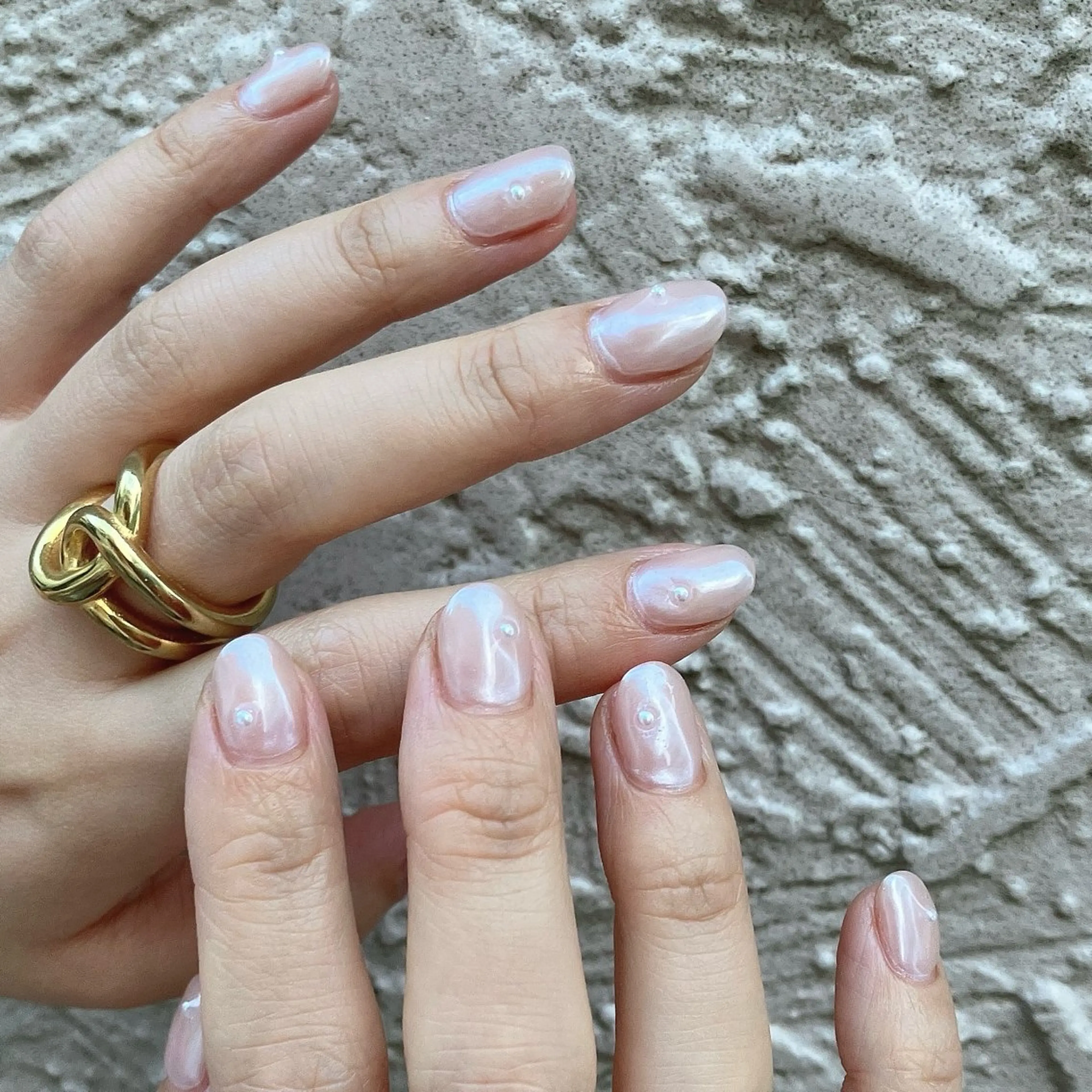 ネイル ミラーネイル ホワイト ハンドネイル nails 🎀meのネイルデザイン