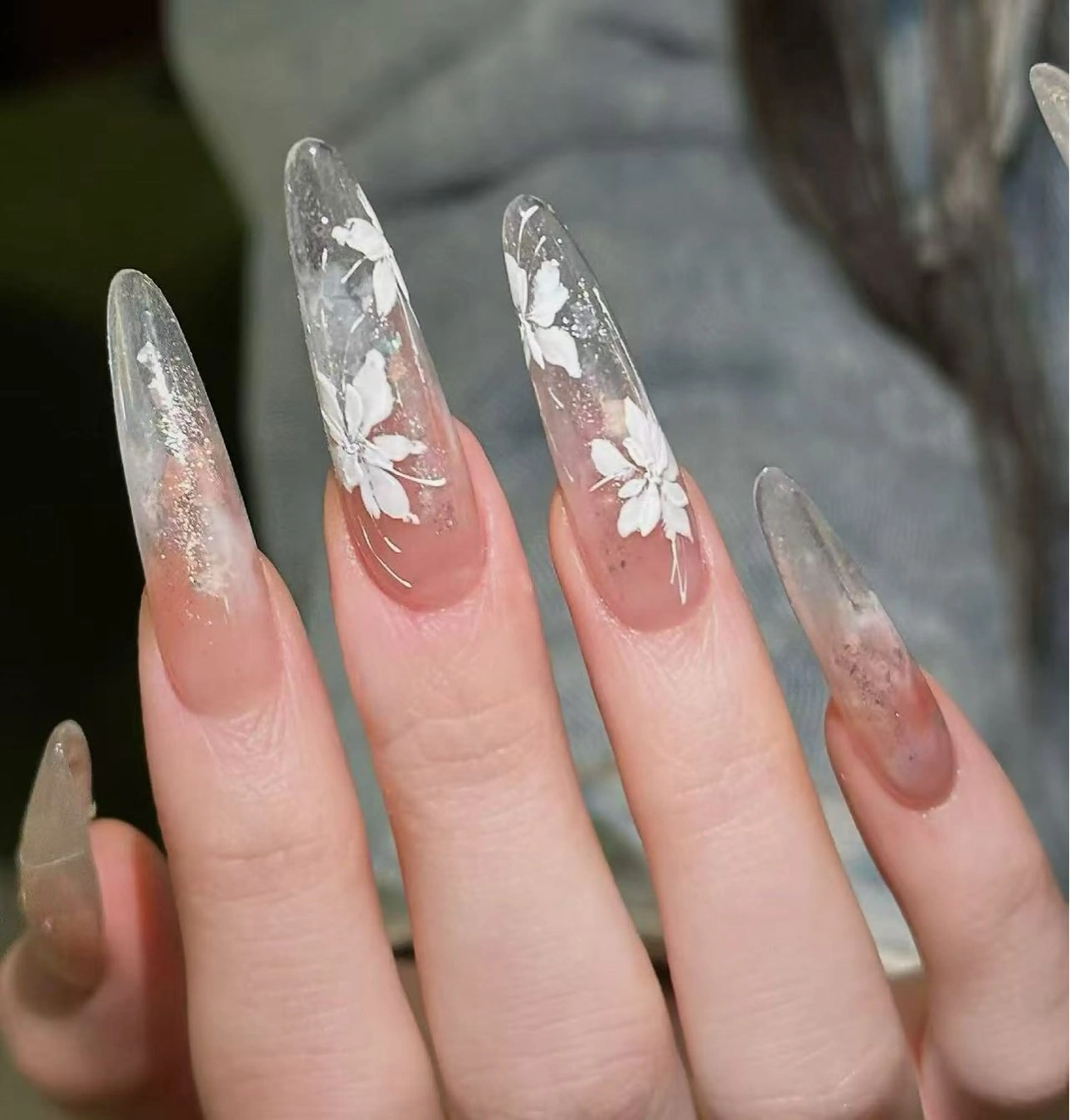 ネイル オーロラネイル フラワーネイル フットネイル フレンチネイル ジェルネイル ハンドネイル 相沢 さやかのネイルデザイン