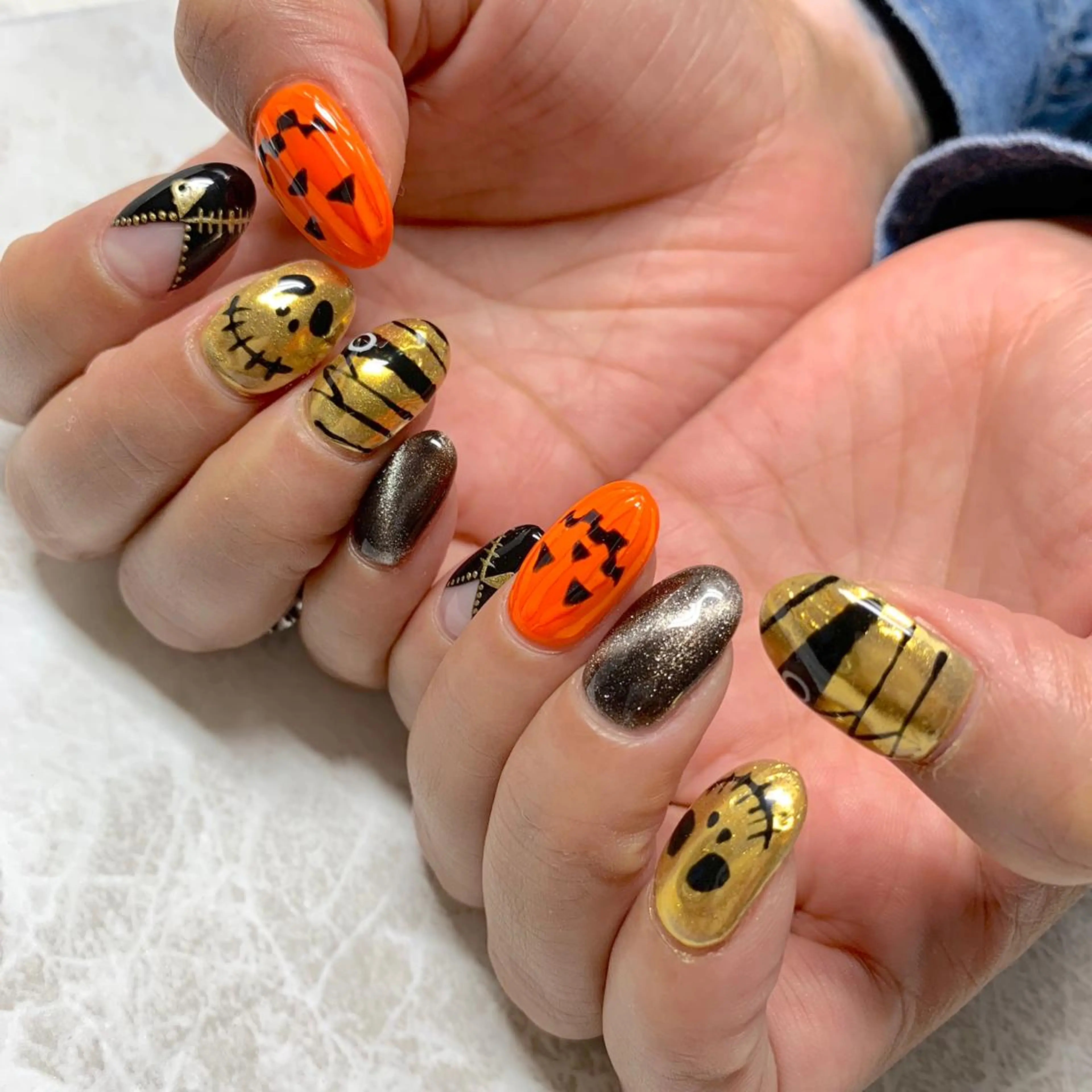 ネイル アートネイル ハロウィン LULU LIMAのネイルデザイン