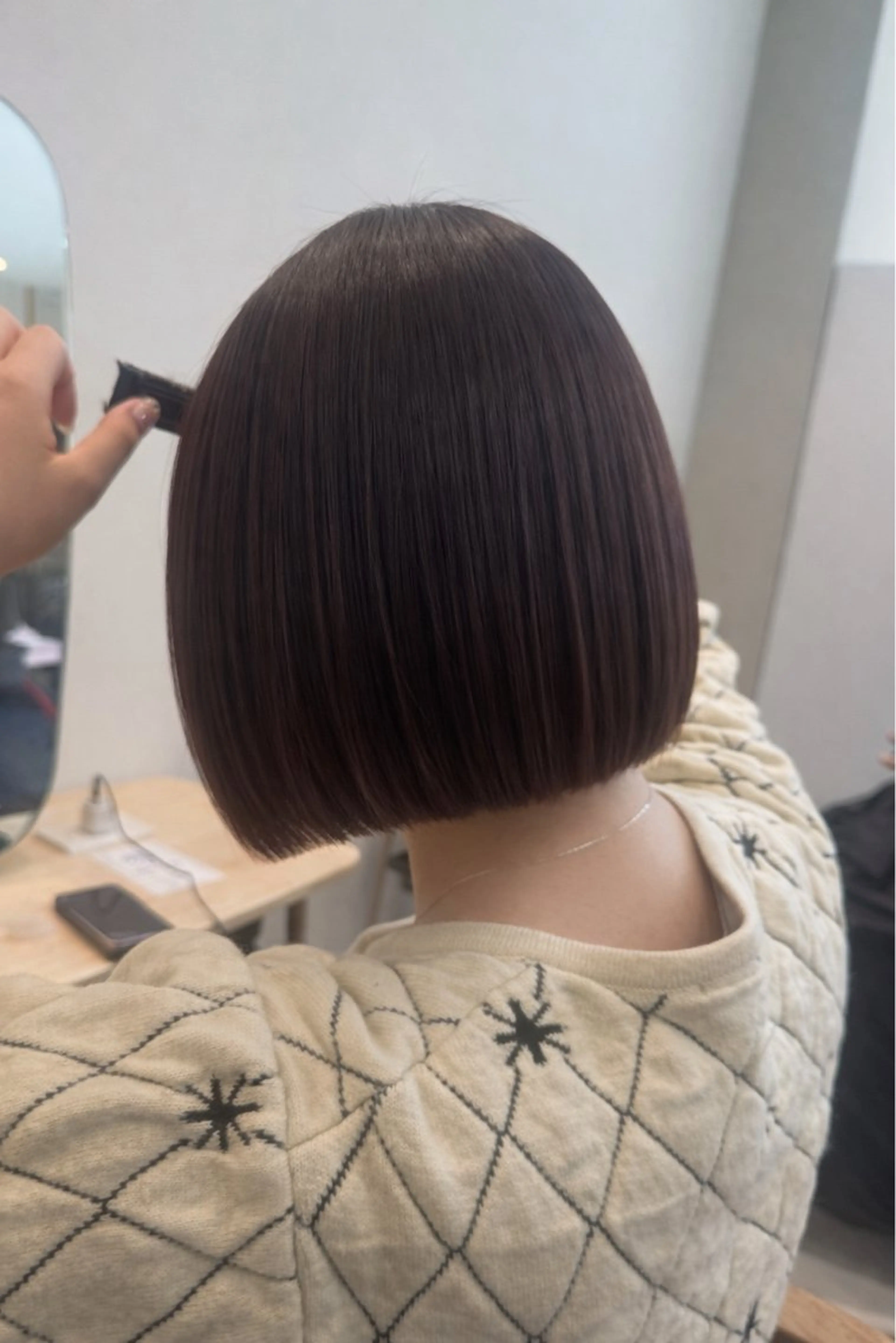 ショート カラー ボブ カット ヘアカラー トリートメント BELLE by revo所属・𝘀𝗮𝗲/ 艶髪/ショートボブのヘアスタイル