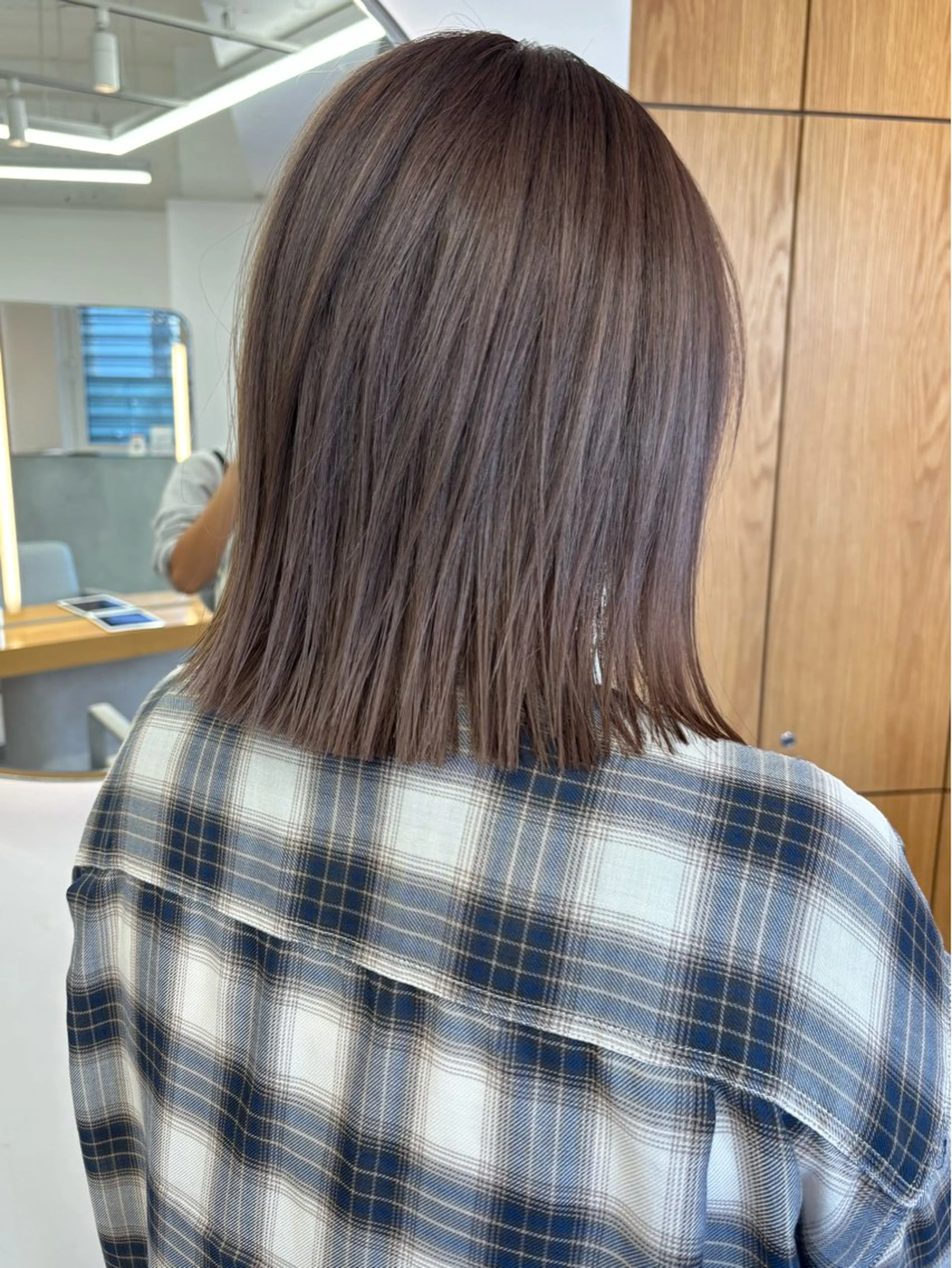 ミディアム カット ヘアカラー トリートメント ボブ/透明感カラー/ 似合わせ🌿高田知那のヘアスタイル