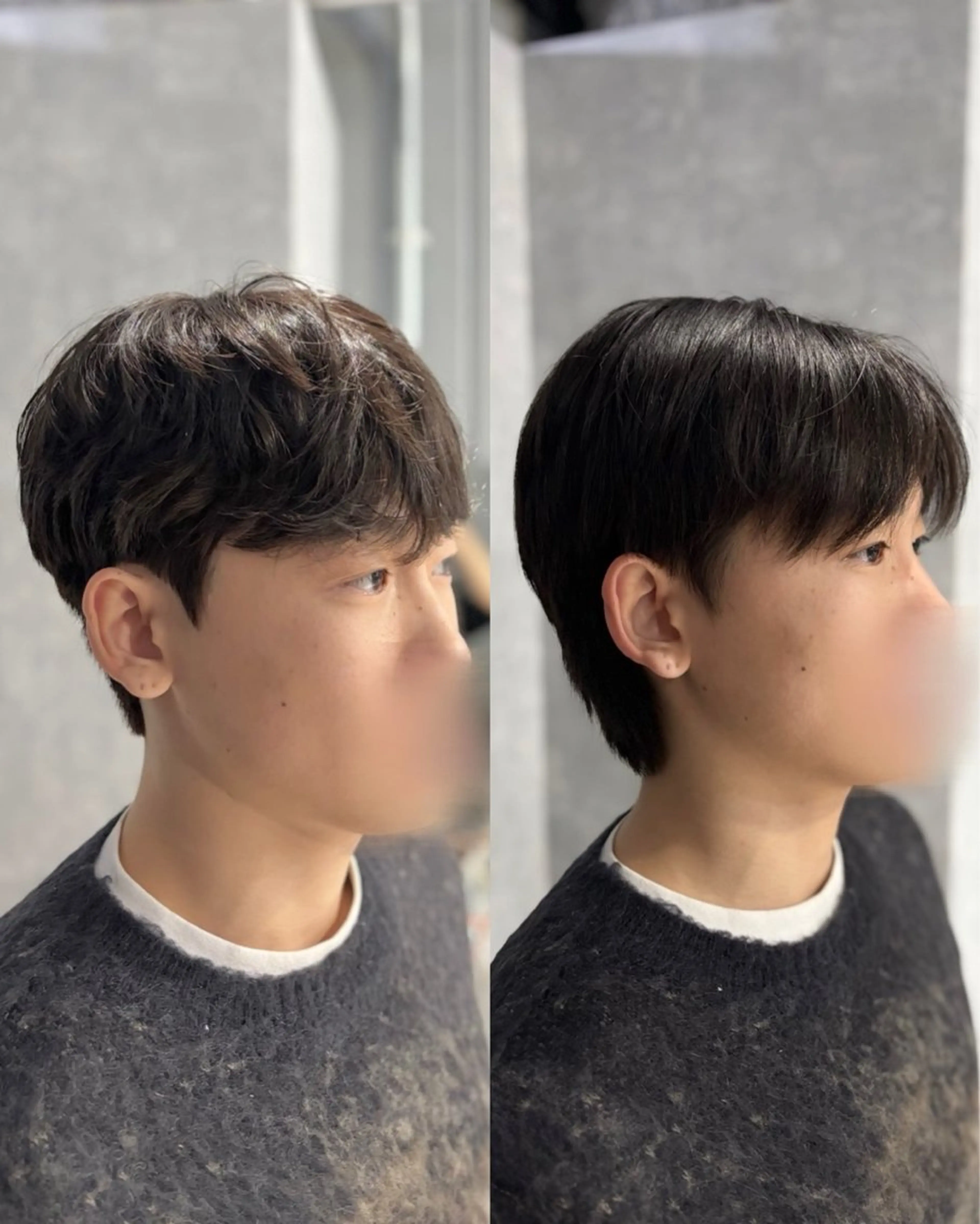 ショート パーマ メンズ メンズパーマ カット パーマ 縮毛矯正 韓国メンズヘア/ ダウンパーマ/歩夢のヘアスタイル