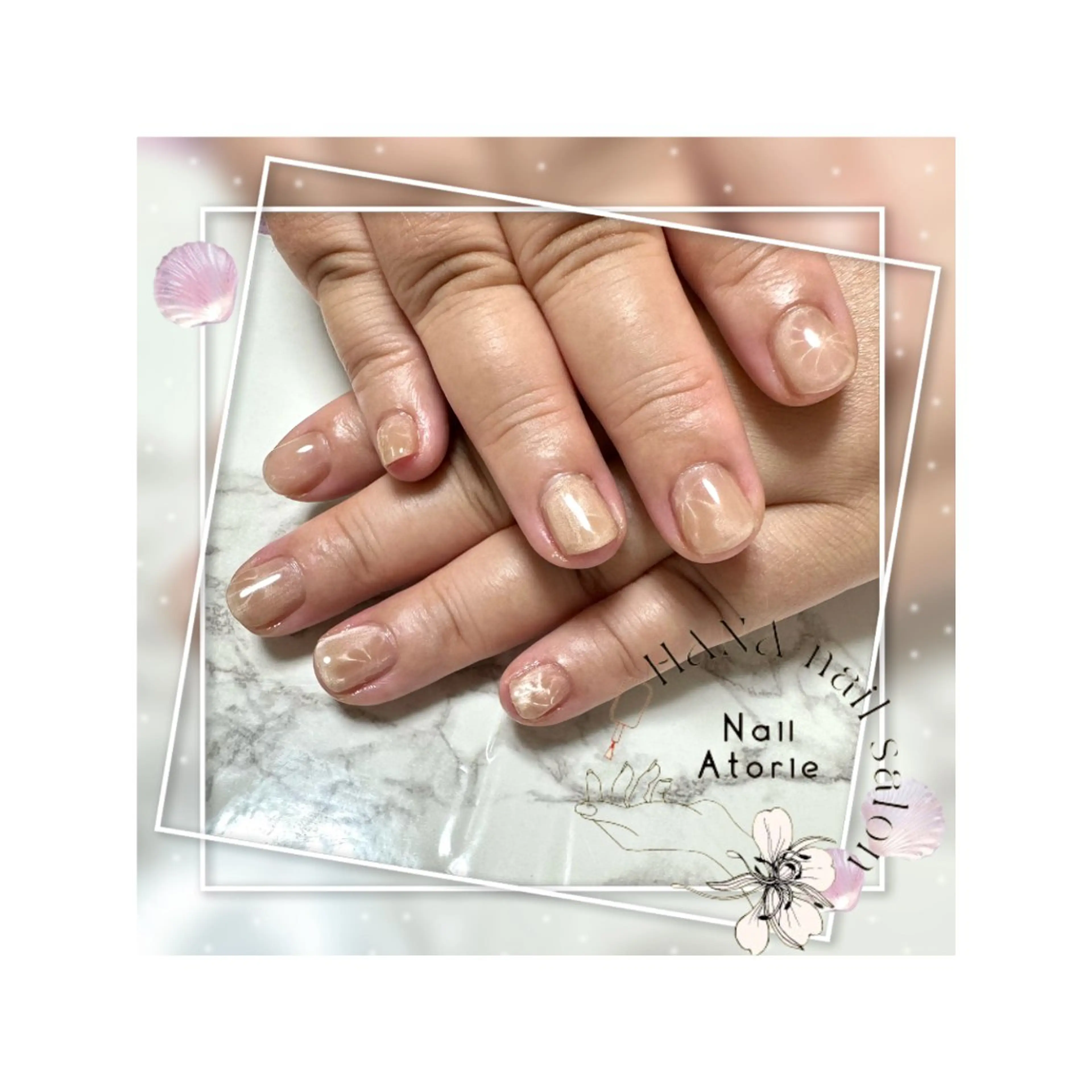 ネイル マグネットネイル シンプルネイル ハンドネイル HaNA 　nail salonのネイルデザイン