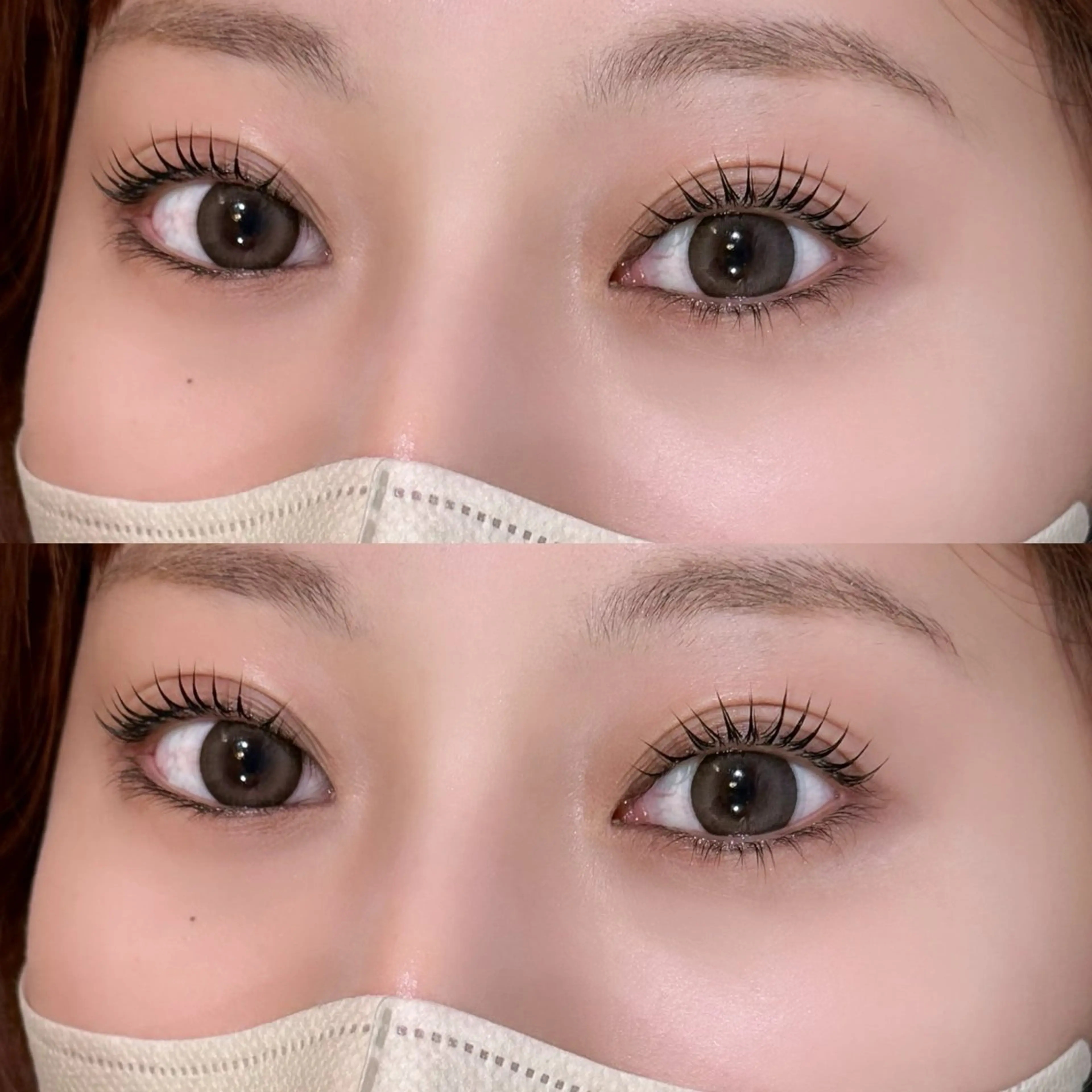 マツエク・マツパ マツパ 透明感カラー/顔周り カット/レイヤーにかのヘアスタイル