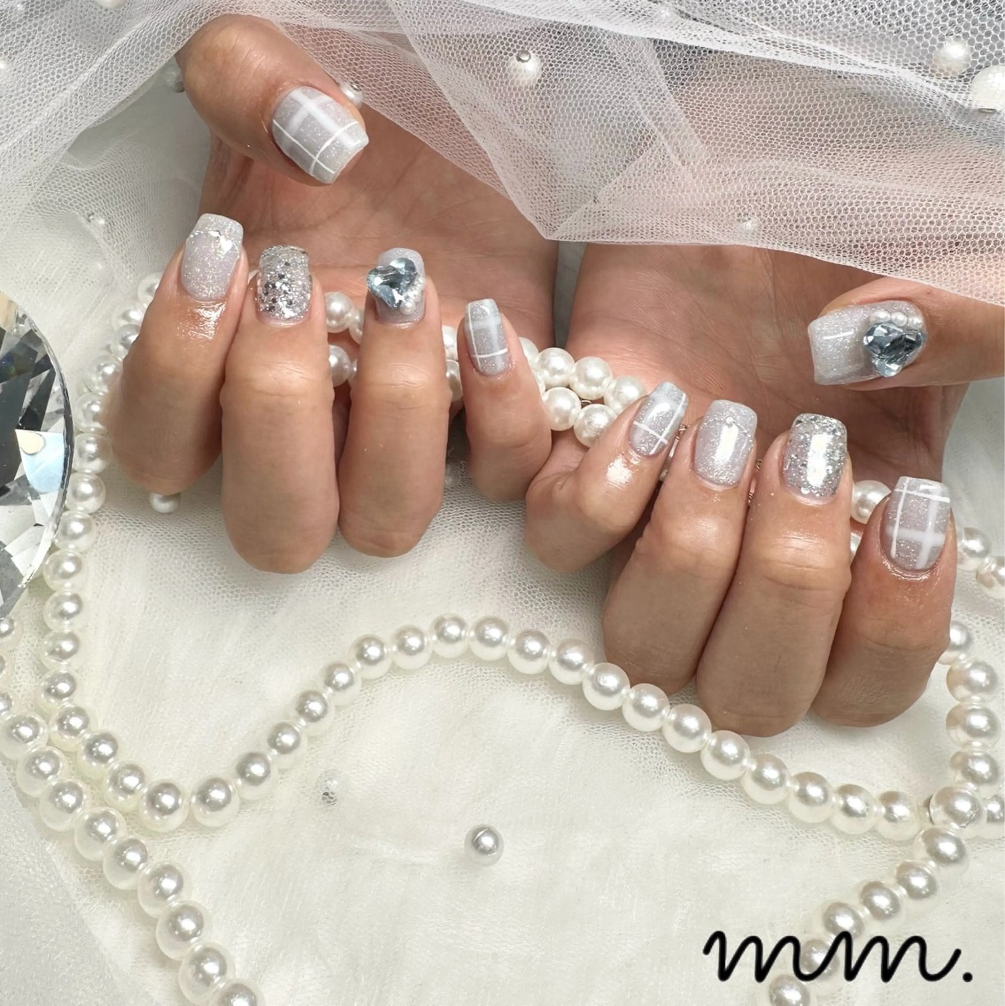 ネイル ハンドネイル 🩷🩵mm.大宮 Riyo🧸🩵🩷のネイルデザイン