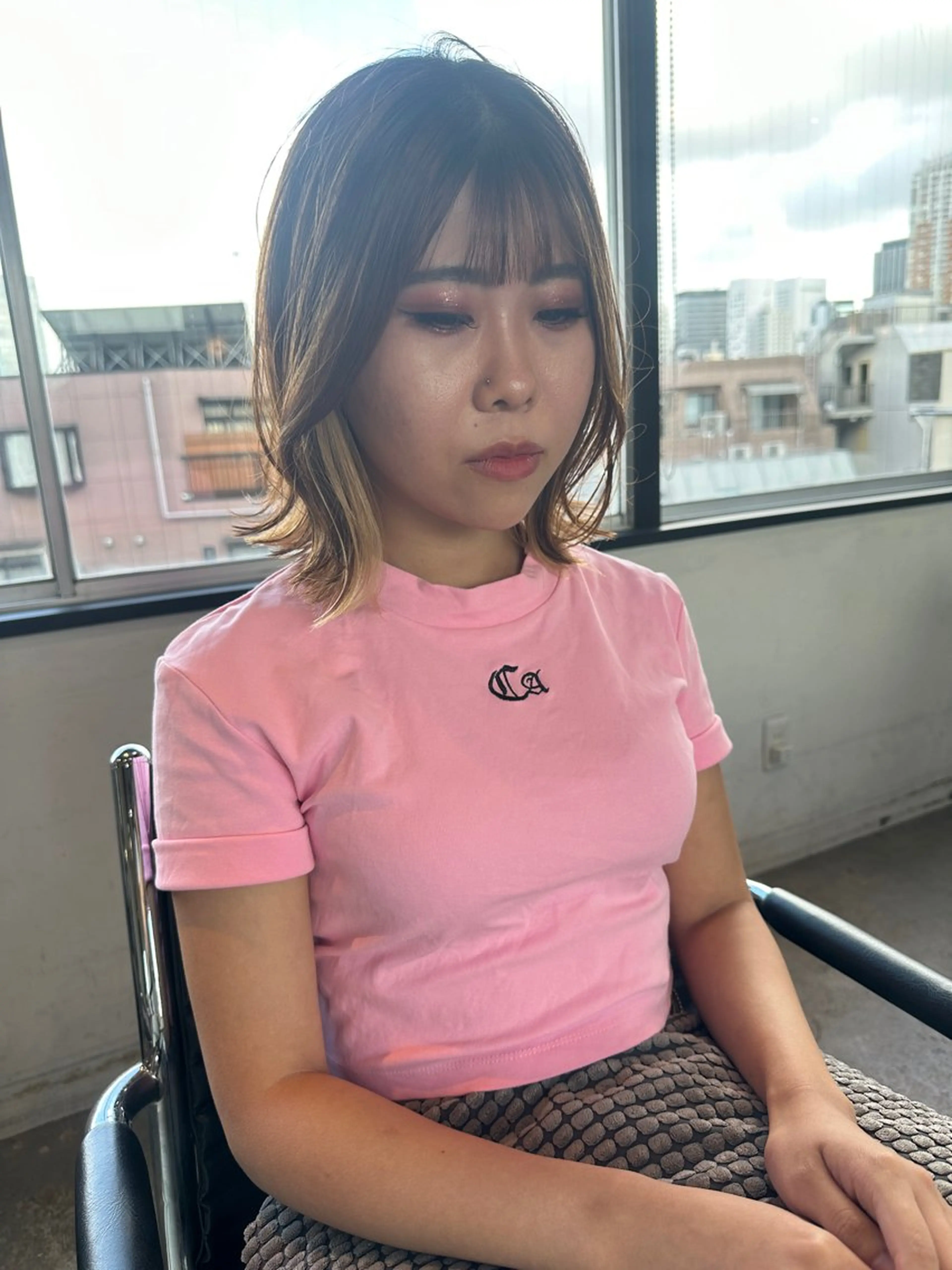 ショート カラー ヘアアレンジ ボブ stylist/蛯谷 珠里のヘアスタイル