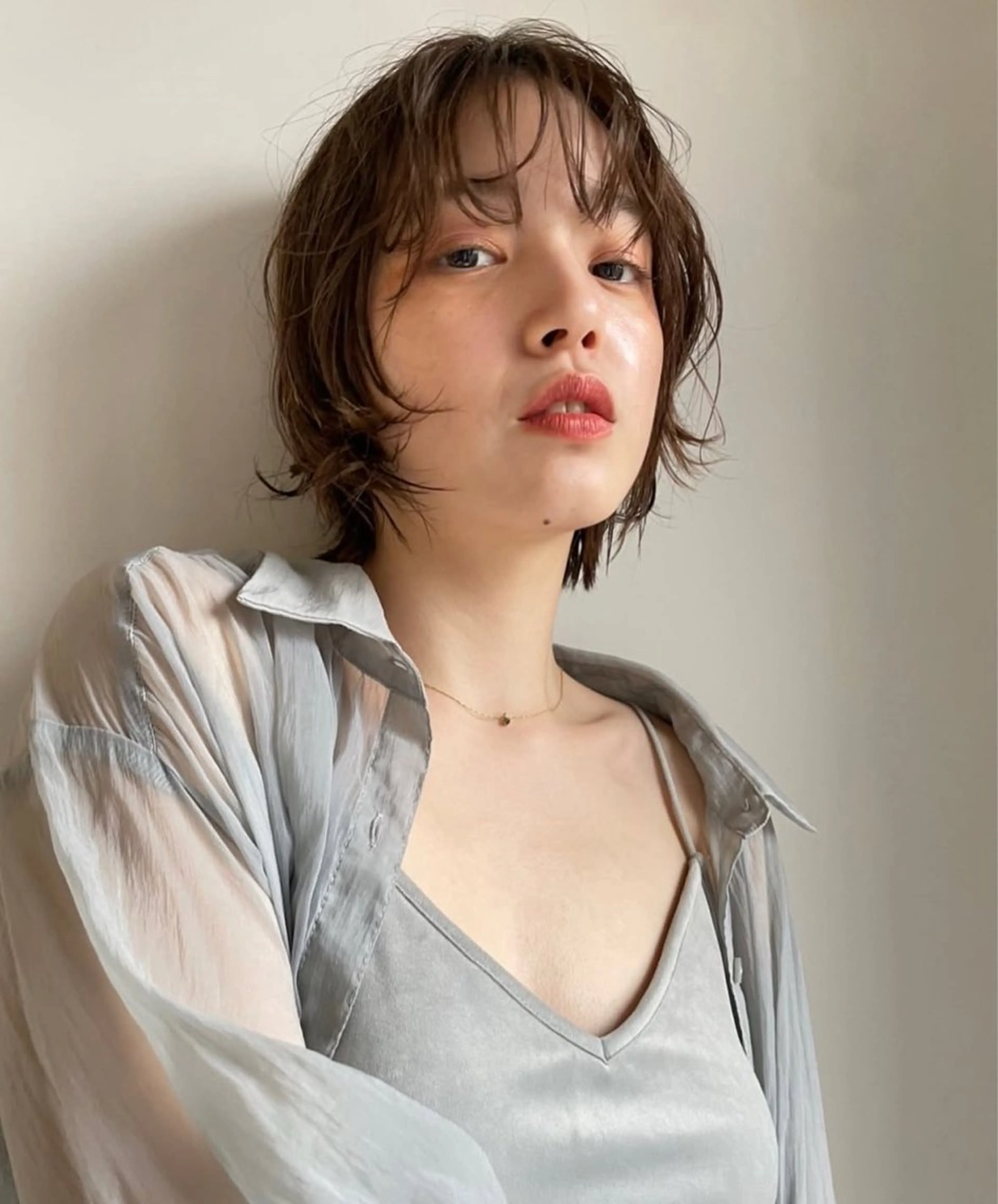 カラー 縮毛矯正 ウエチ モモカのヘアスタイル