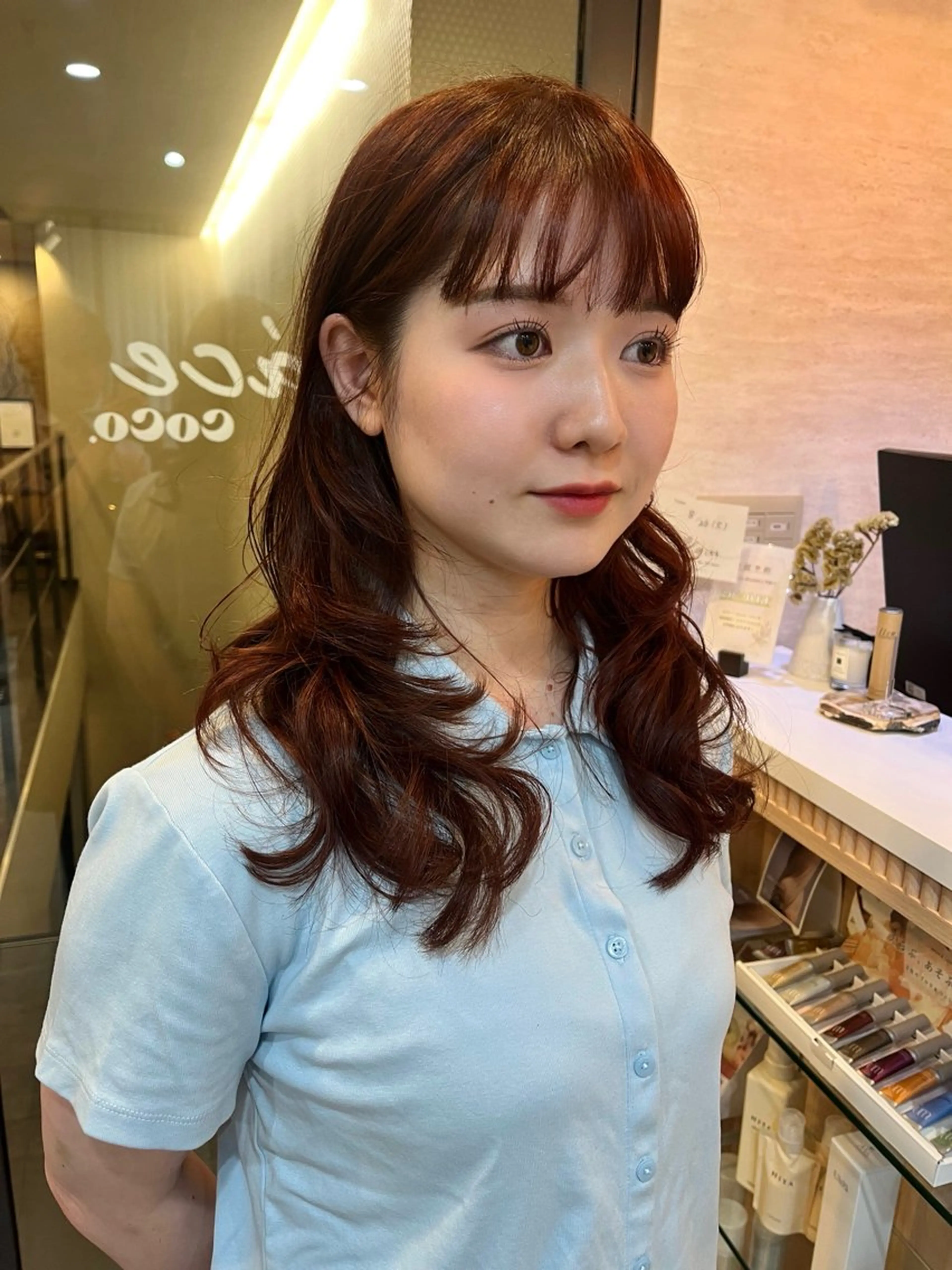 【暖色カラー🍒】似合わせ暖色カラー+カットの写真