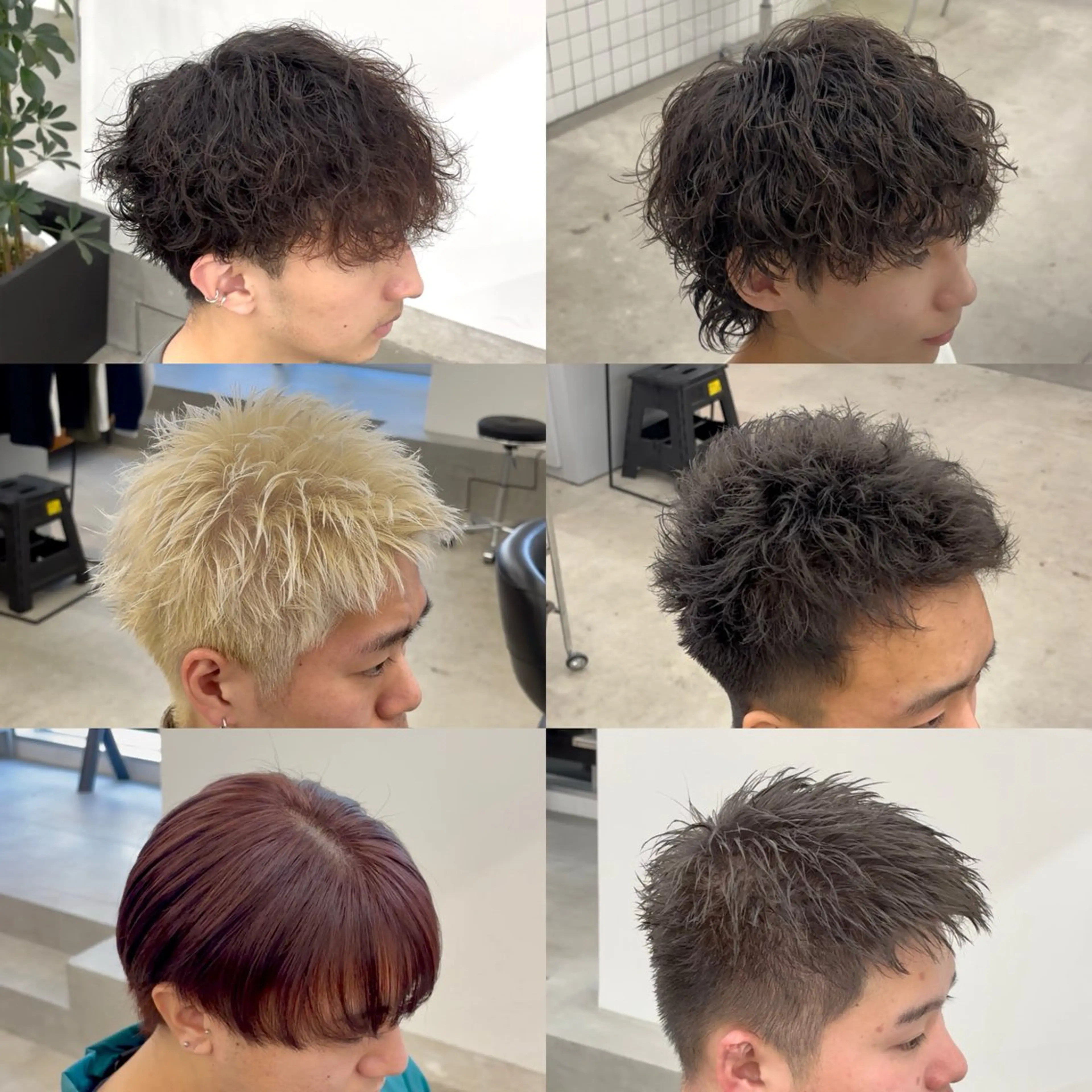 ショート メンズ メンズパーマ ヘアカラー なりたひろと / 波巻き/ツイスパのヘアスタイル