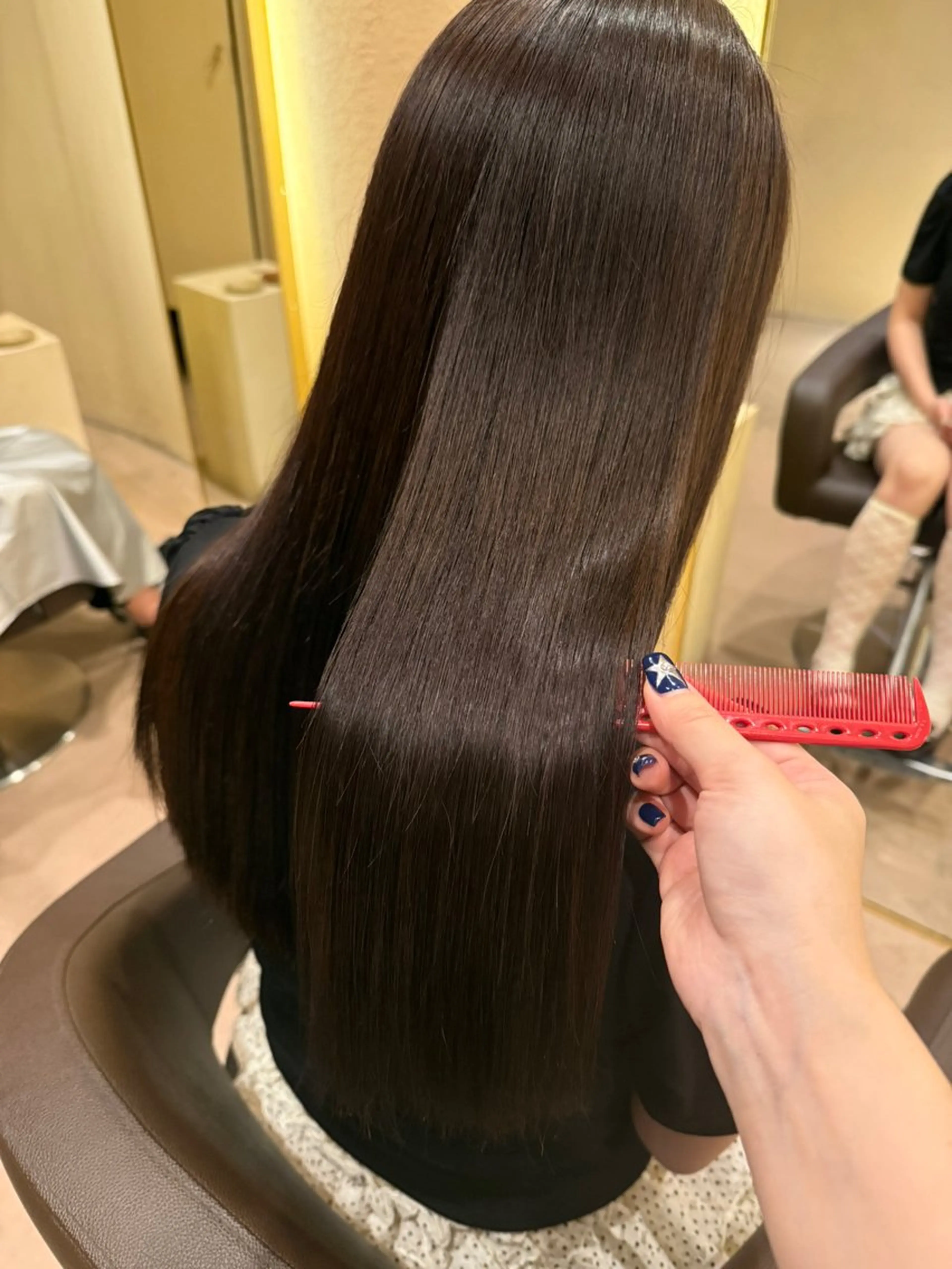 ロング カラー 酸性ストレート Eliss Horie所属・coco♡ 韓国hairのヘアスタイル