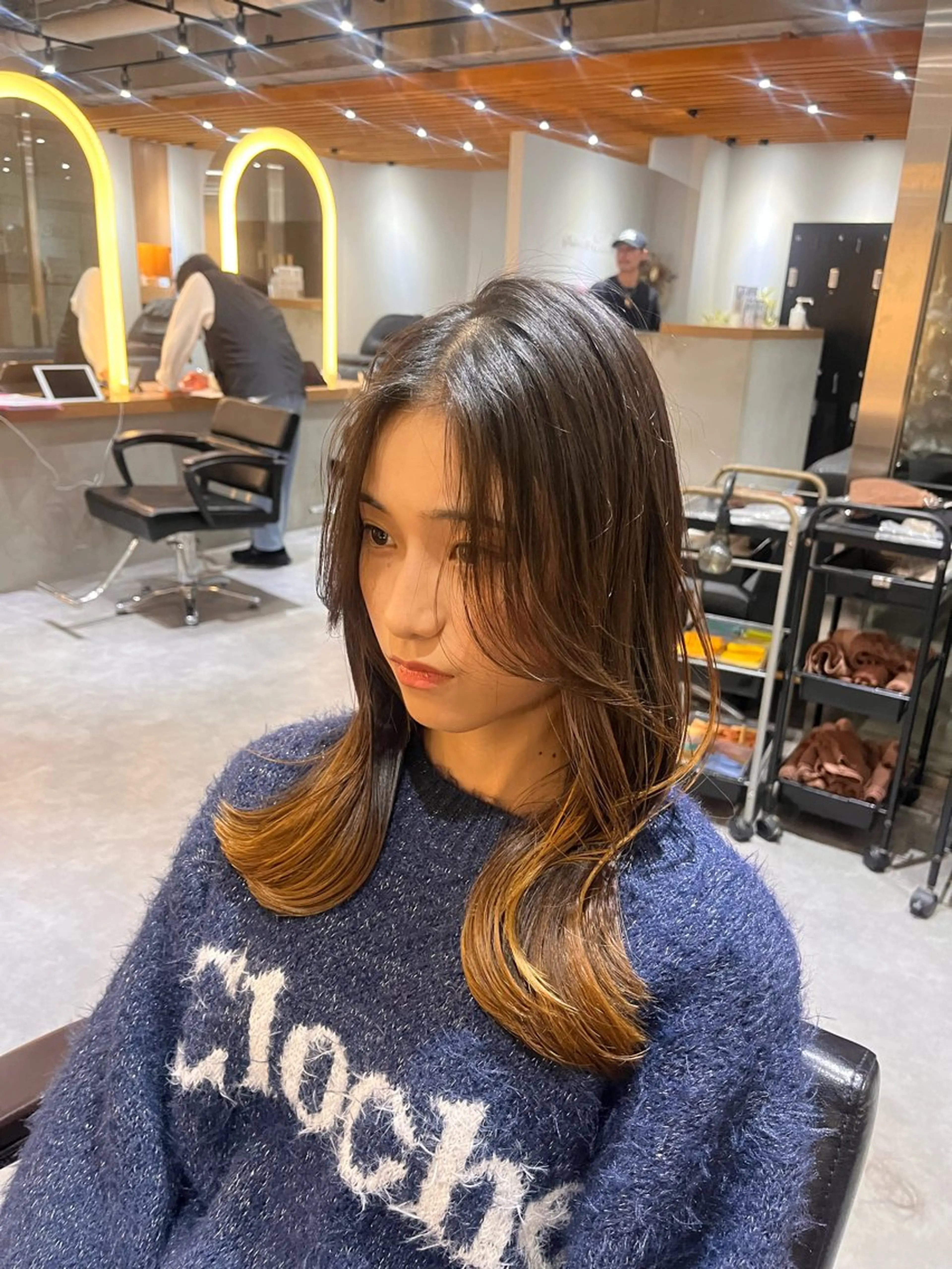 カラー カット ヘアカラー レイヤーカット/ うる艶カラー/ユイのヘアスタイル