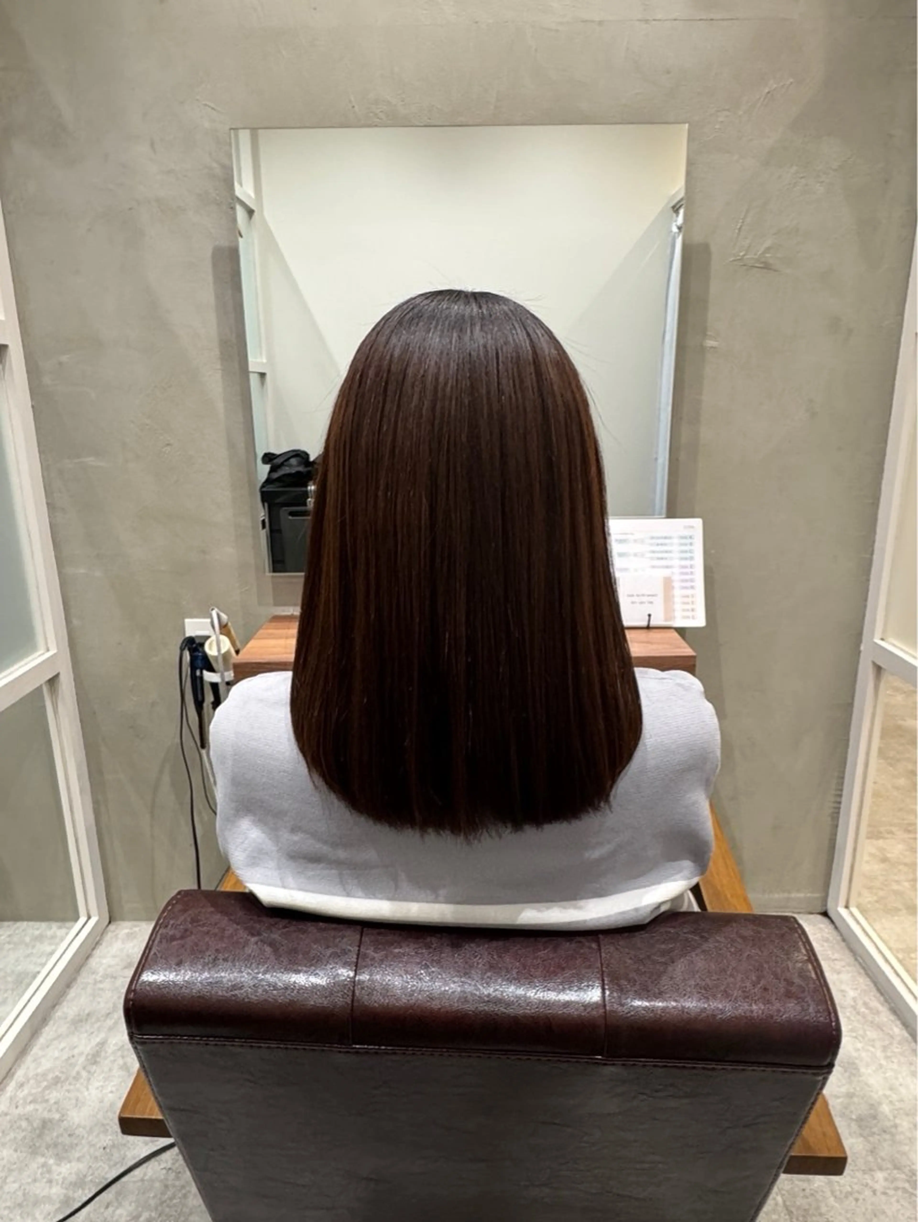 セミロング 縮毛矯正 トリートメント 新宿 /髪質改善/ 縮毛矯正/ヒュウガのヘアスタイル