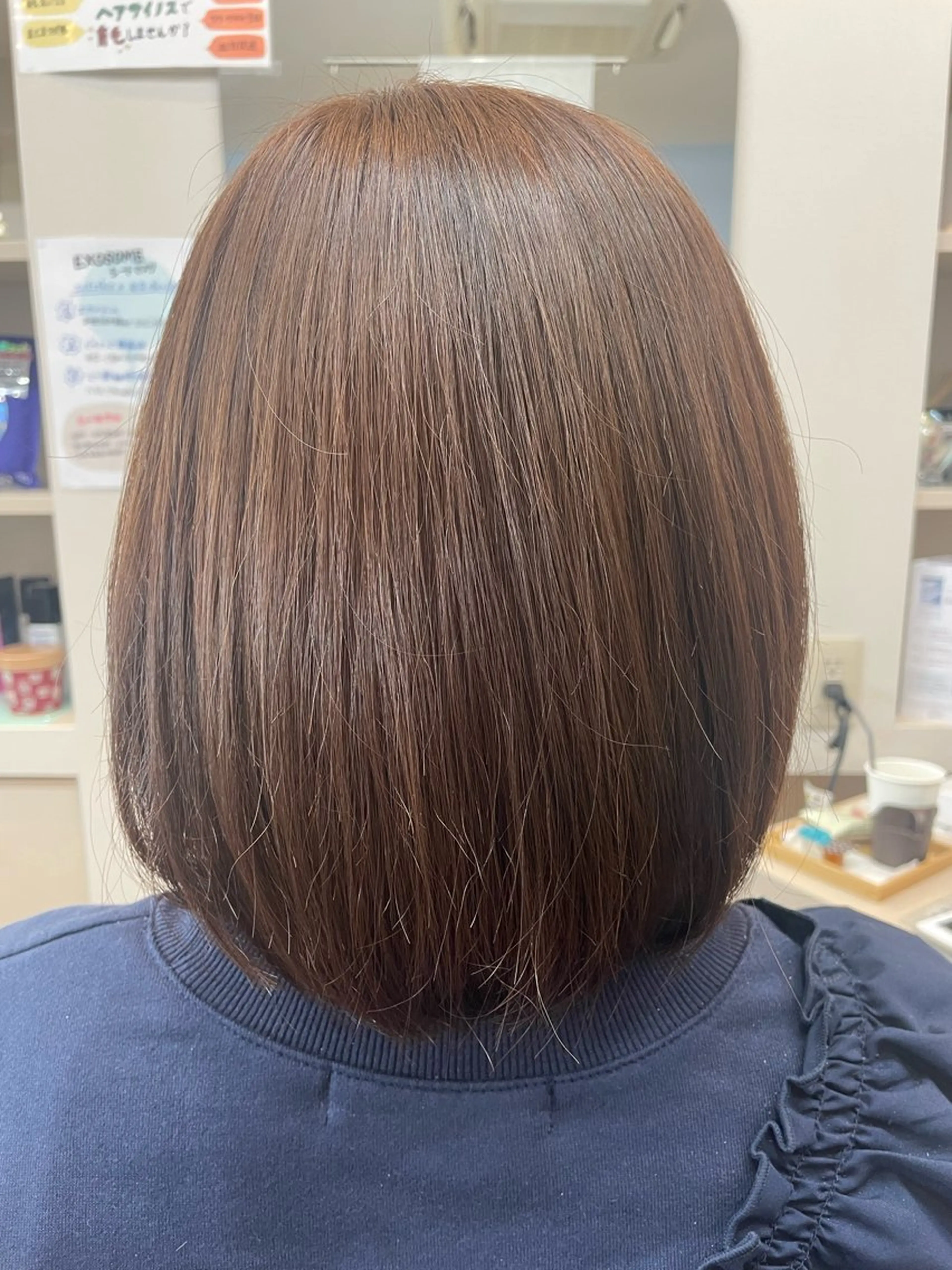 ミディアム カット ヘアカラー トリートメント アグレアーブル上地店 田中のヘアスタイル