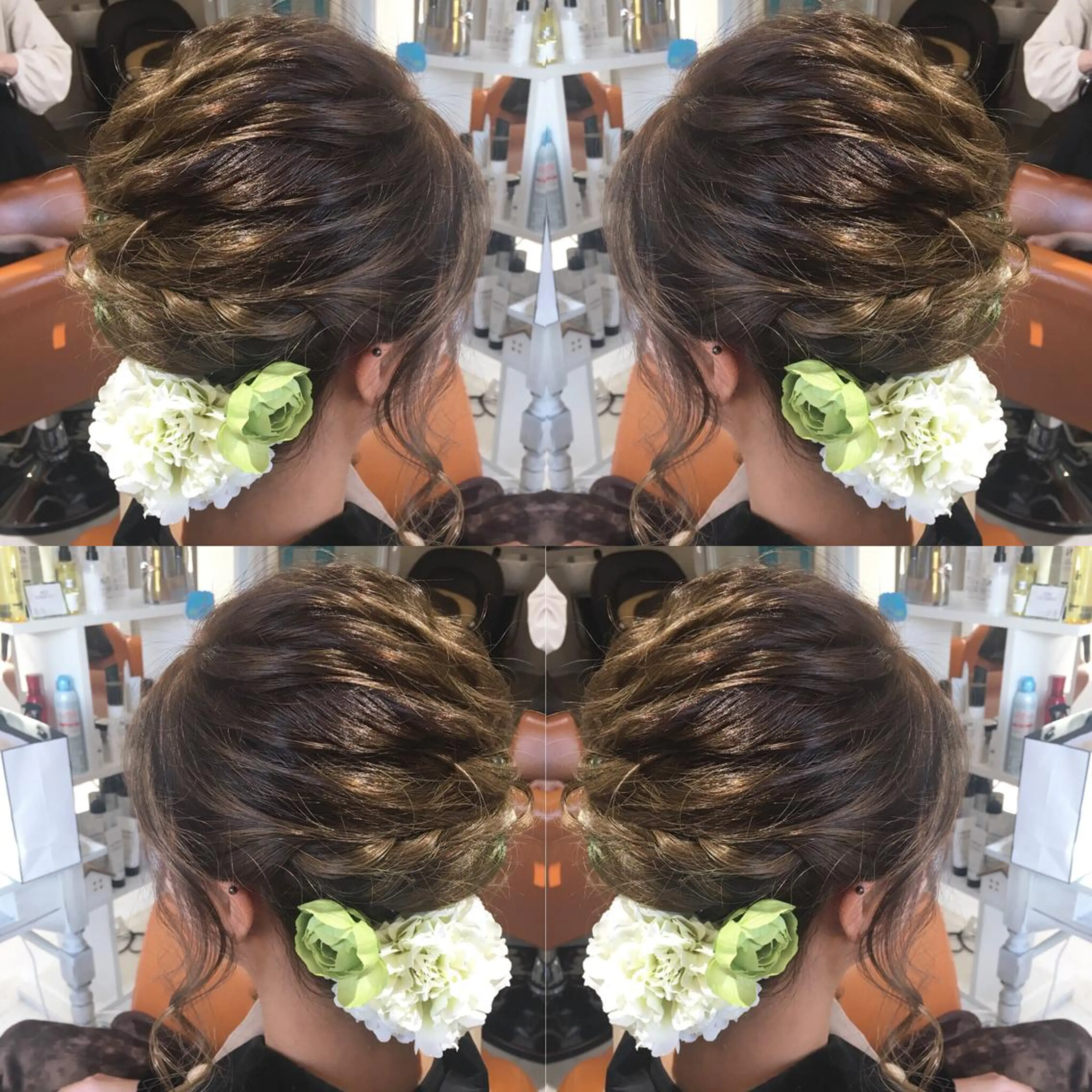 セミロング ヘアアレンジ ヘアセット hair  design nico*  ヘアデザイン ニコ所属・中間 将人のヘアスタイル