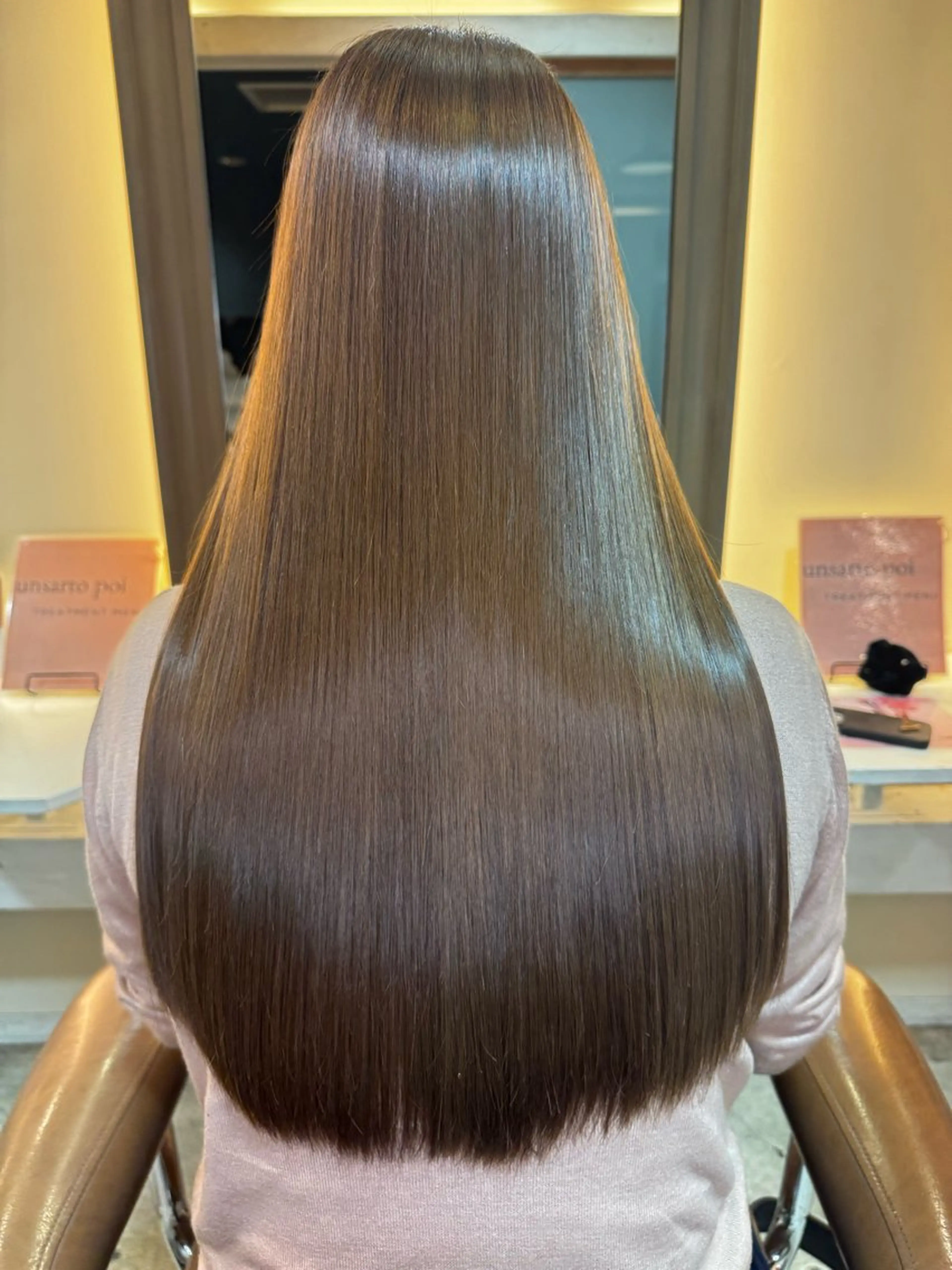 【髪質改善✨️】似合わせカット＋ストレート(縮毛矯正)＋髪質改善トリートメント🪐※新規限定✨️※ロング料金の写真